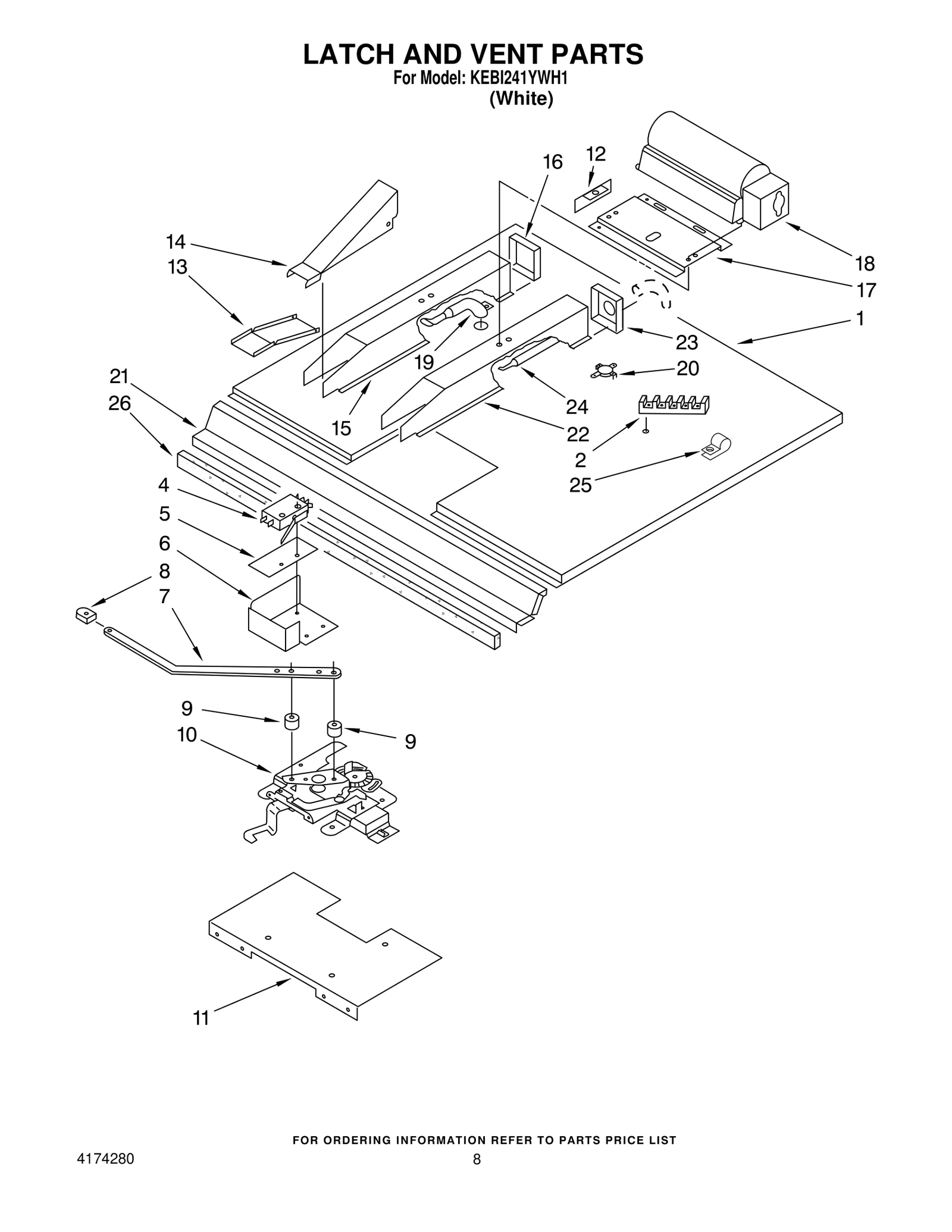 LATCH AND VENT PARTS