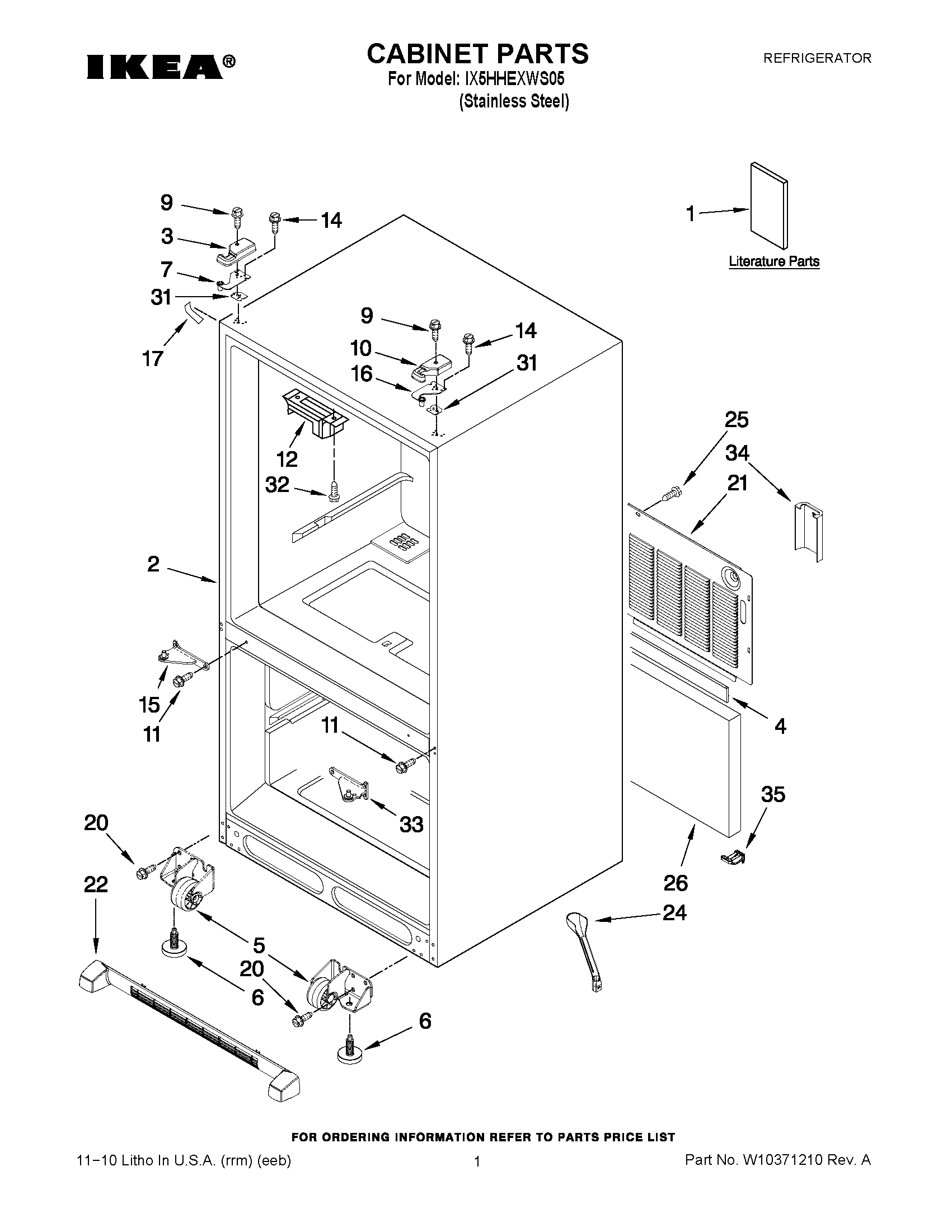 01 - CABINET PARTS