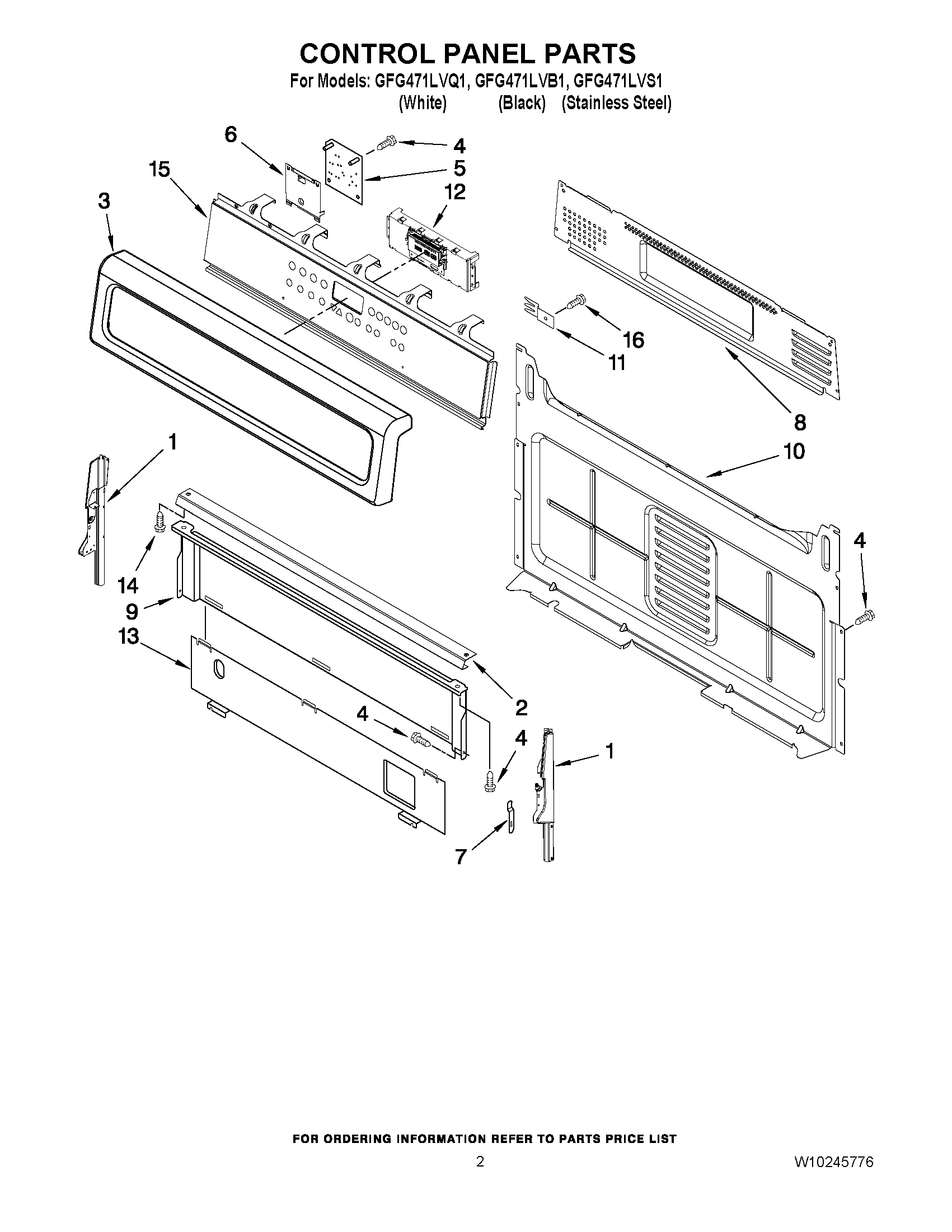 02 - CONTROL PANEL PARTS