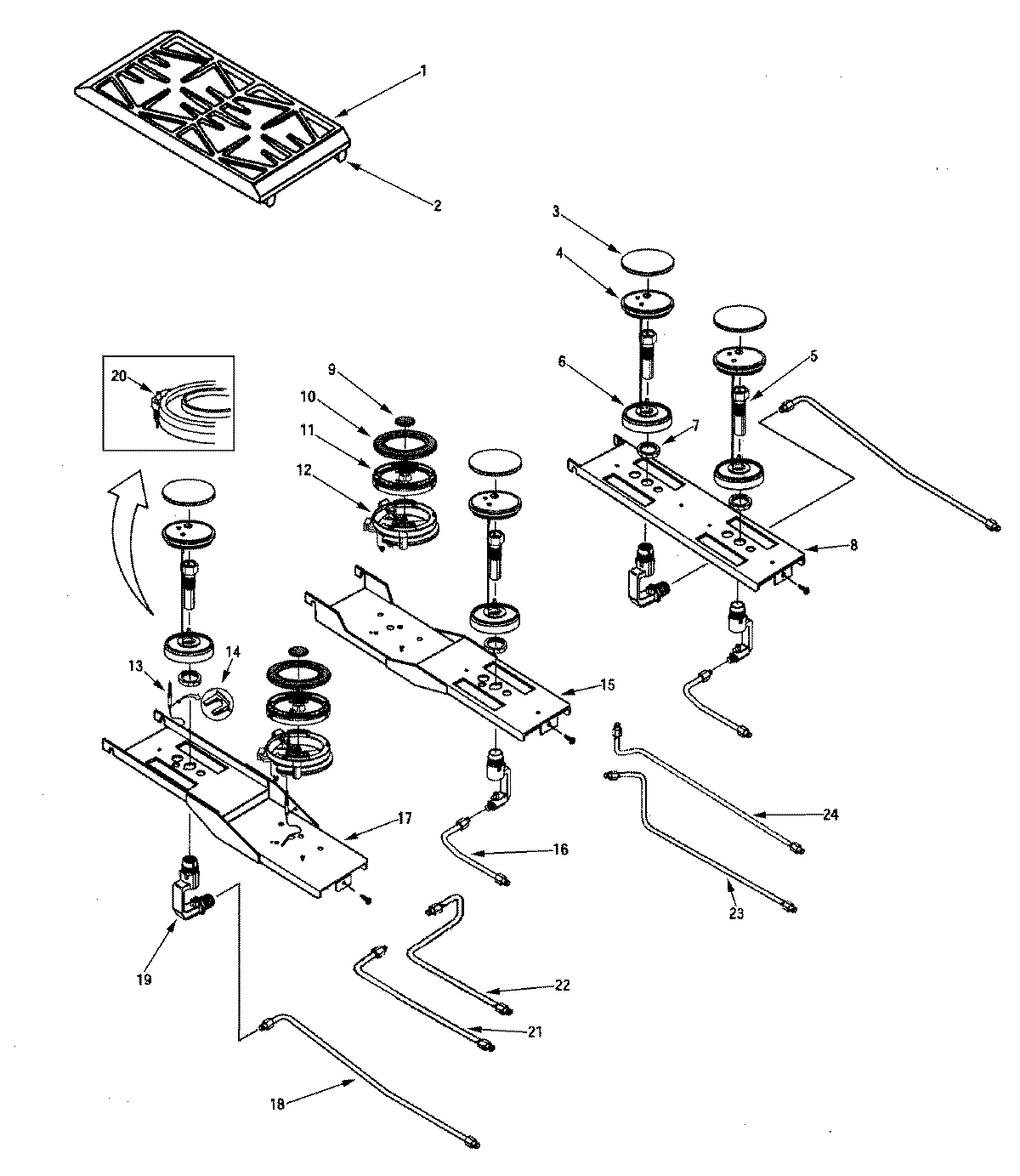 06 - SURFACE BURNER ASSEMBLY