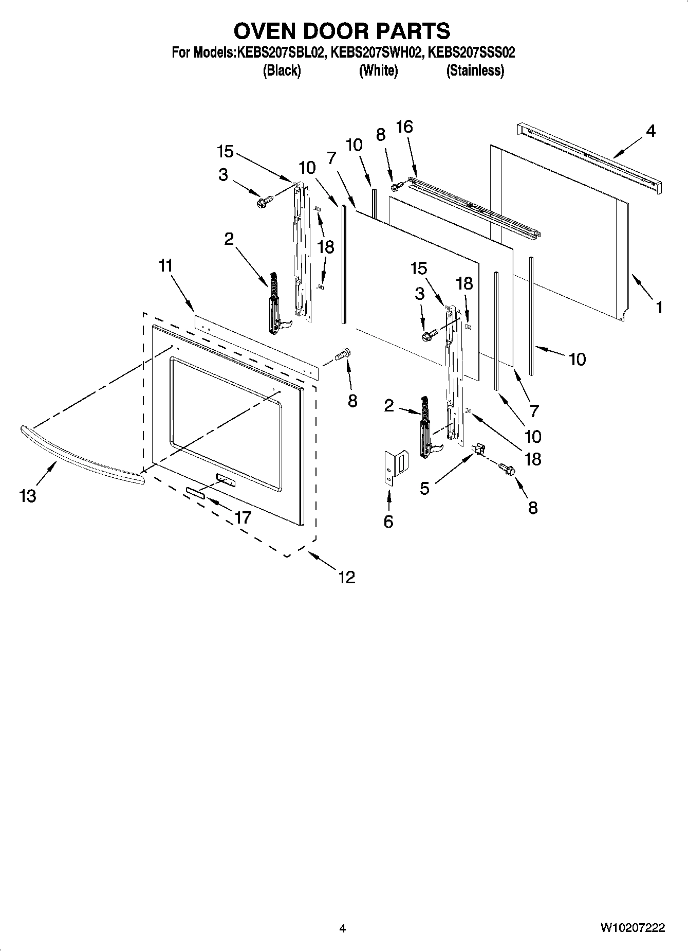 03 - OVEN DOOR PARTS
