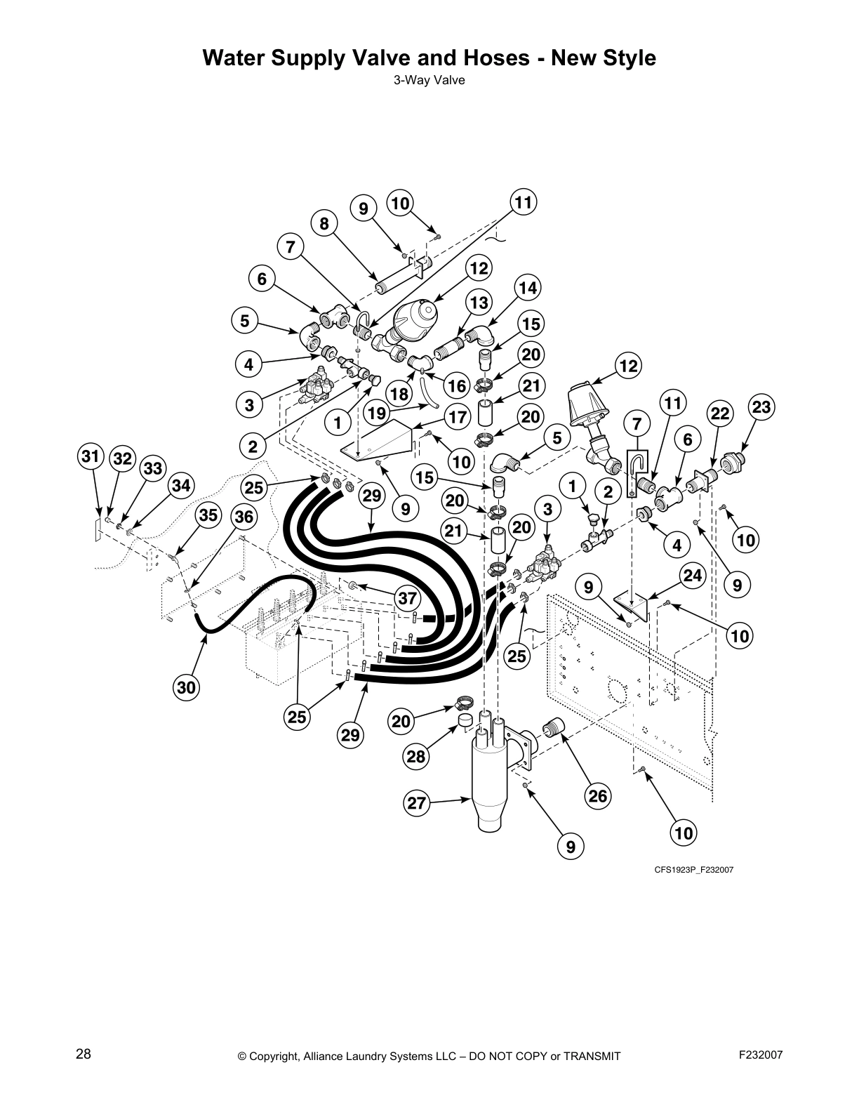Water Supply Valve and Hoses - New Style