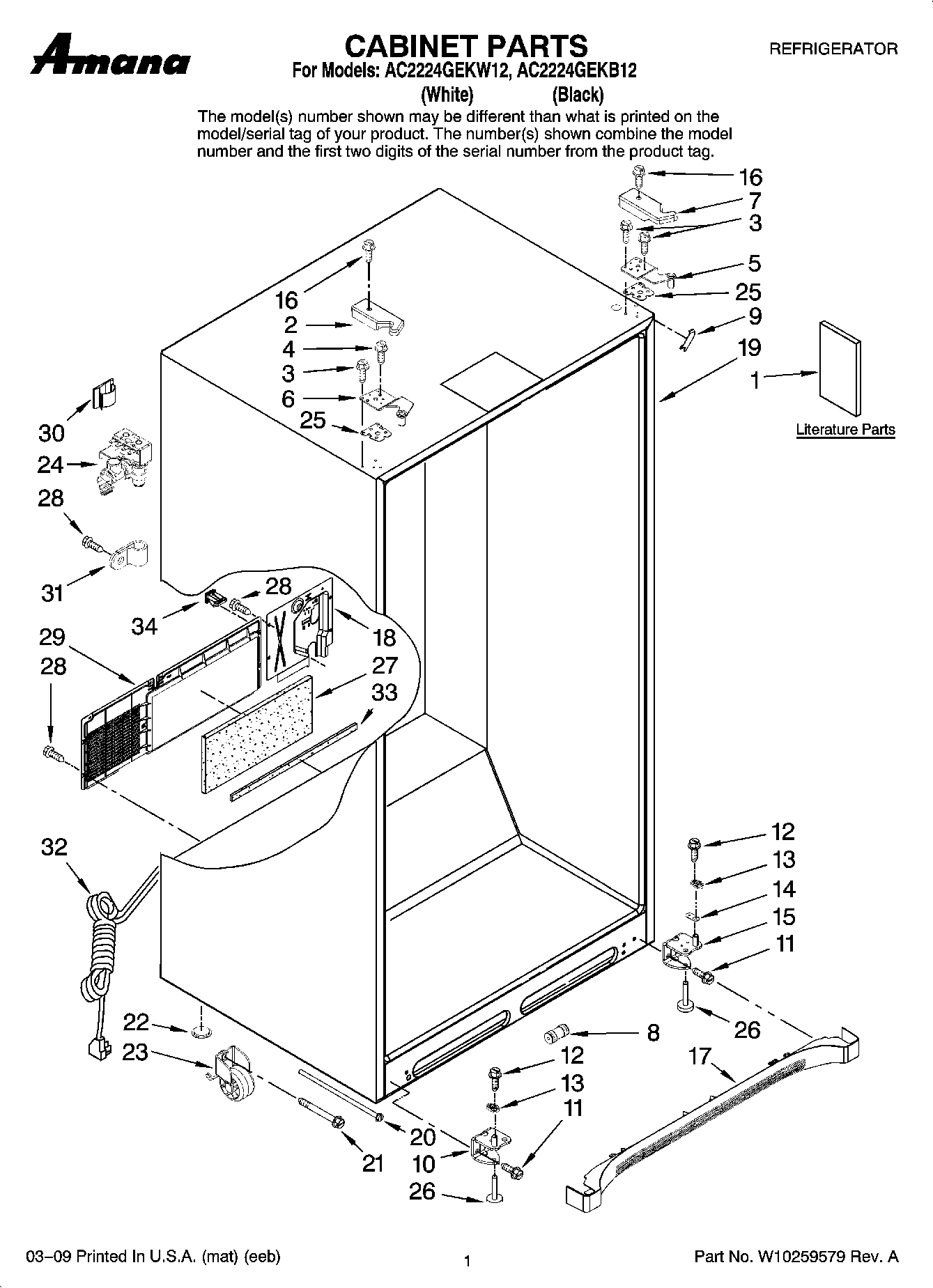 01 - CABINET PARTS