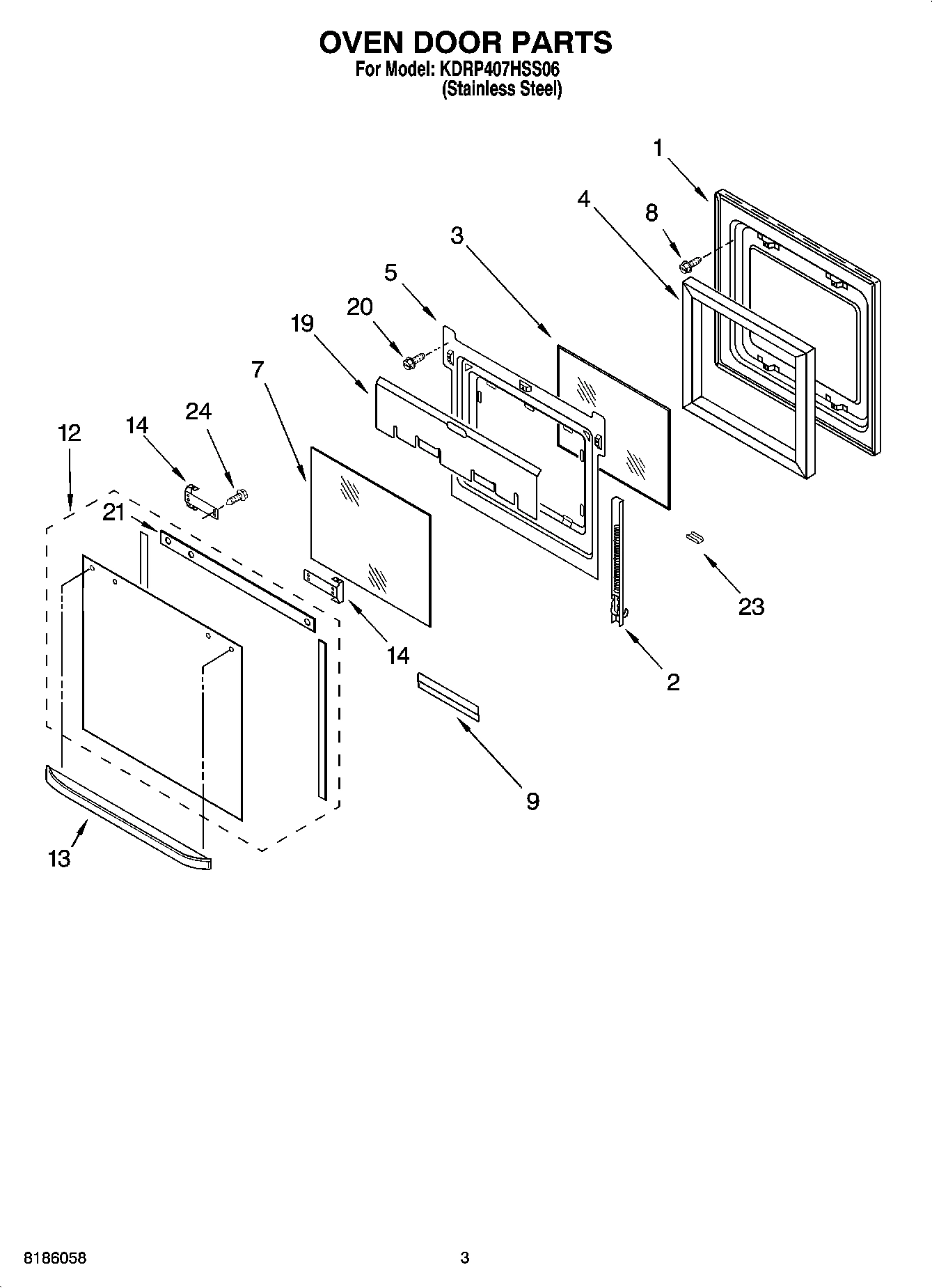 02 - OVEN DOOR PARTS