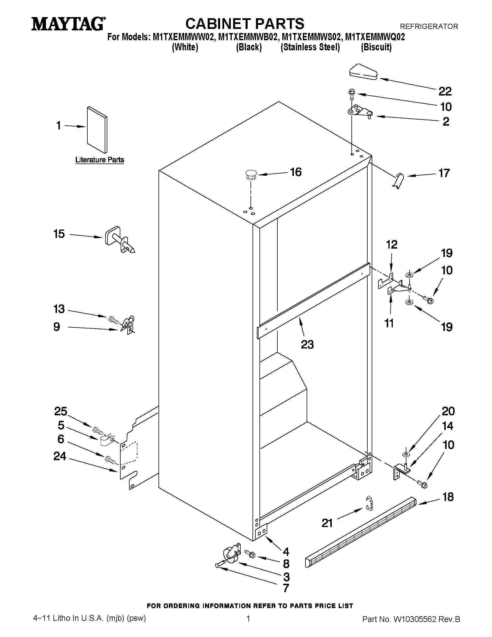 01 - CABINET PARTS