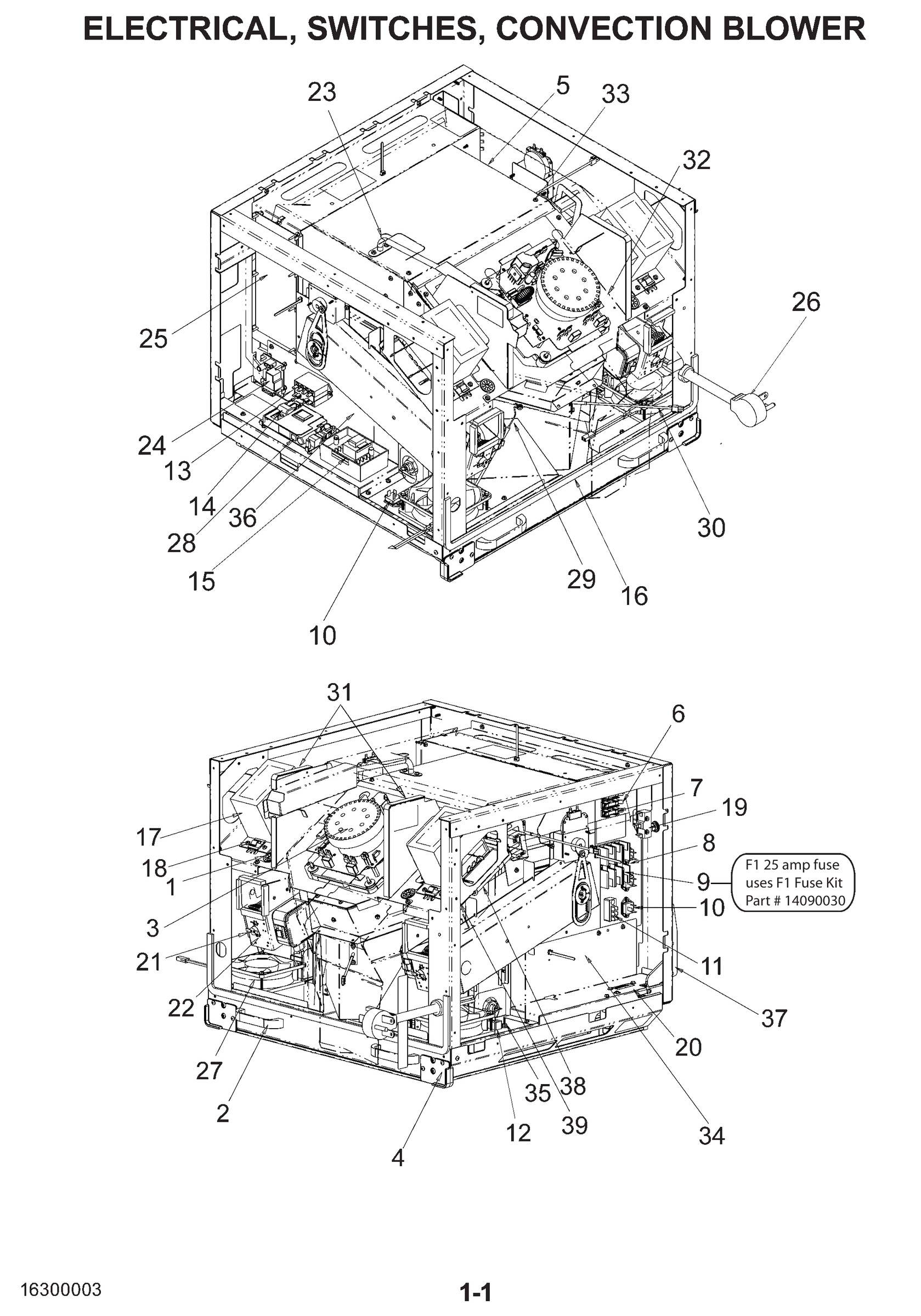 ELECTRICAL, SWITCHES, CONVECTION BLOWER