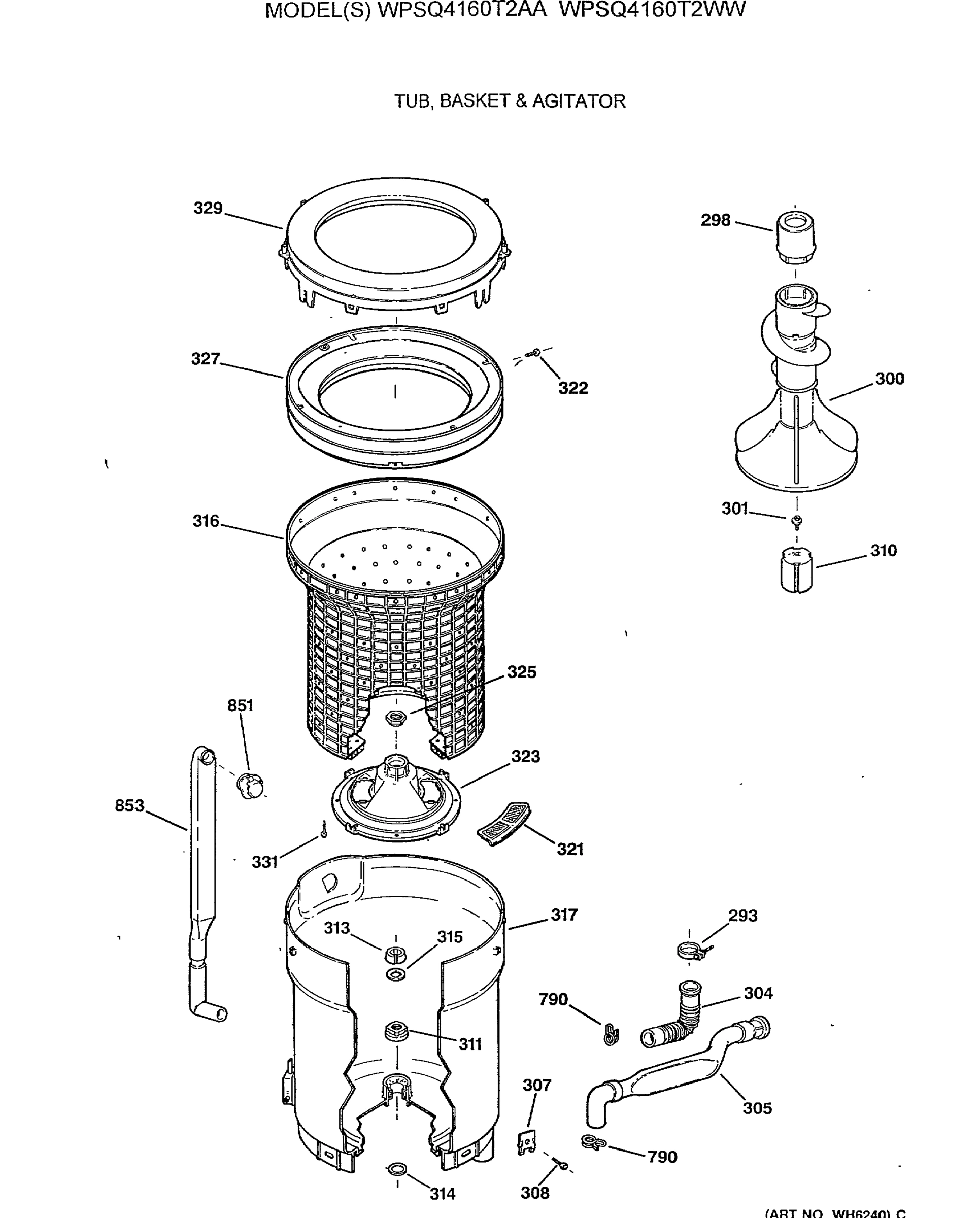 TUB, BASKET & AGITATOR