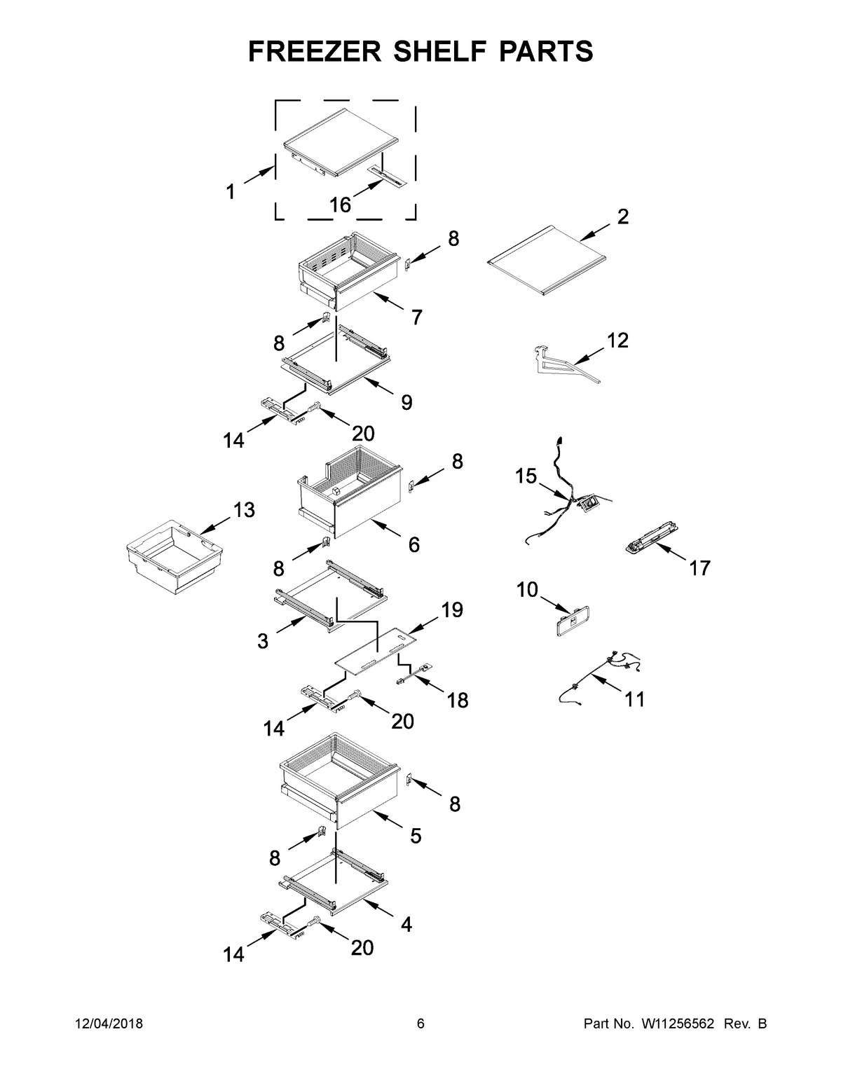 04 - FREEZER SHELF PARTS