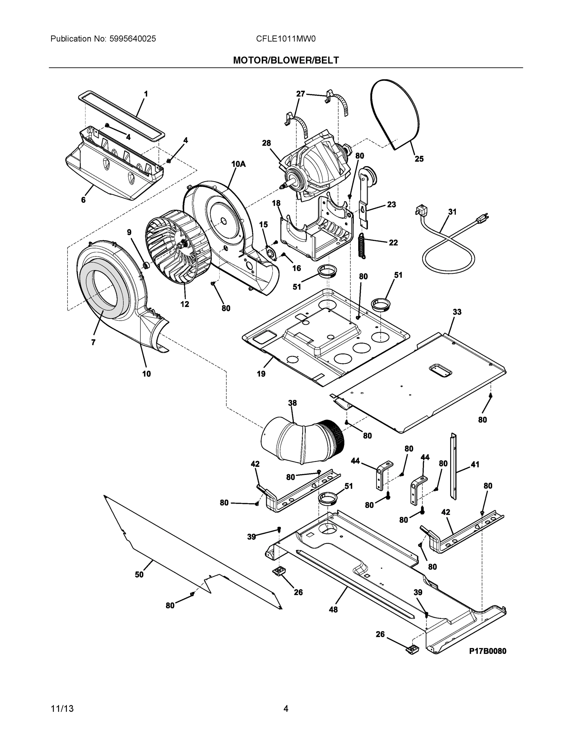 03 - MOTOR/BLOWER/BELT