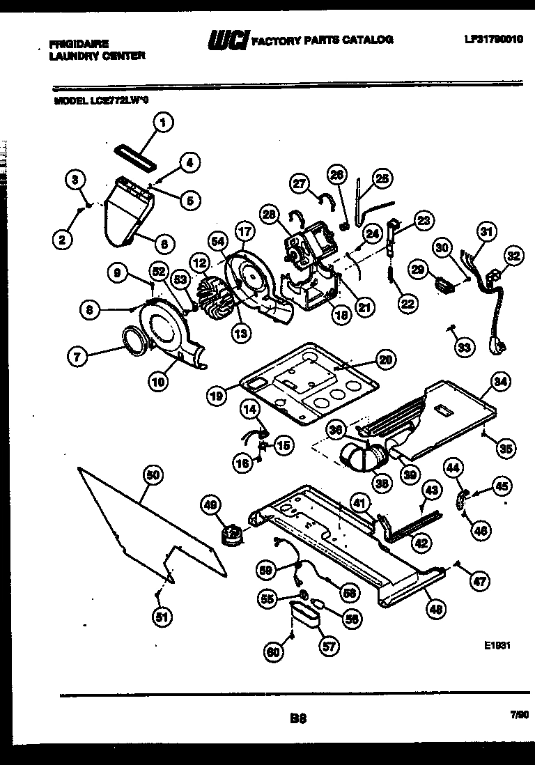 03 - MOTOR, BLOWER AND CABINET PARTS