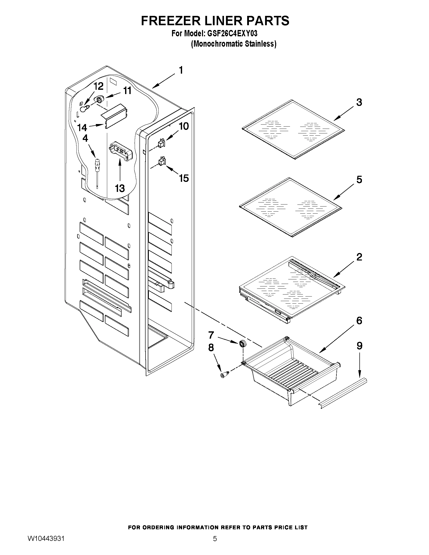04 - FREEZER LINER PARTS