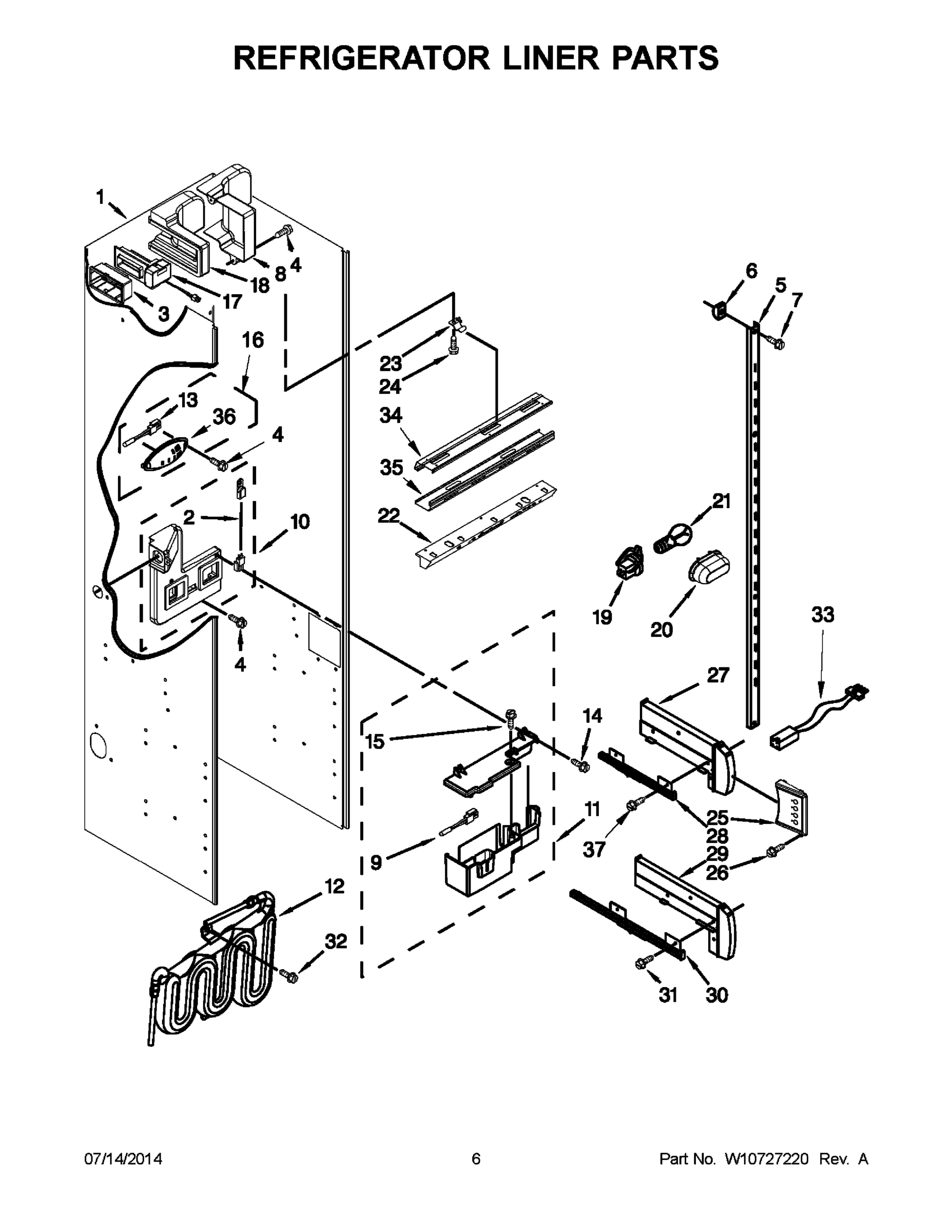 04 - REFRIGERATOR LINER PARTS