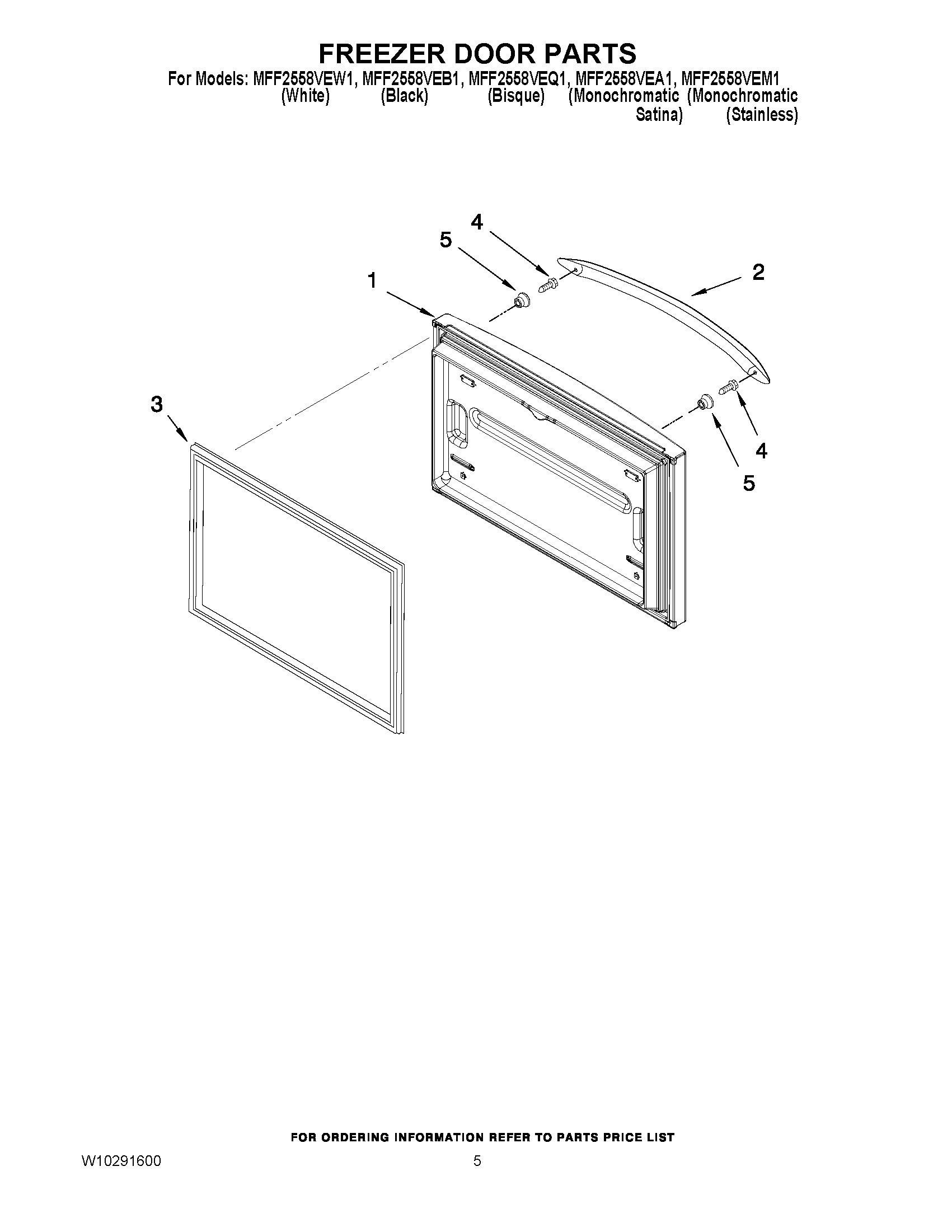03 - FREEZER DOOR PARTS