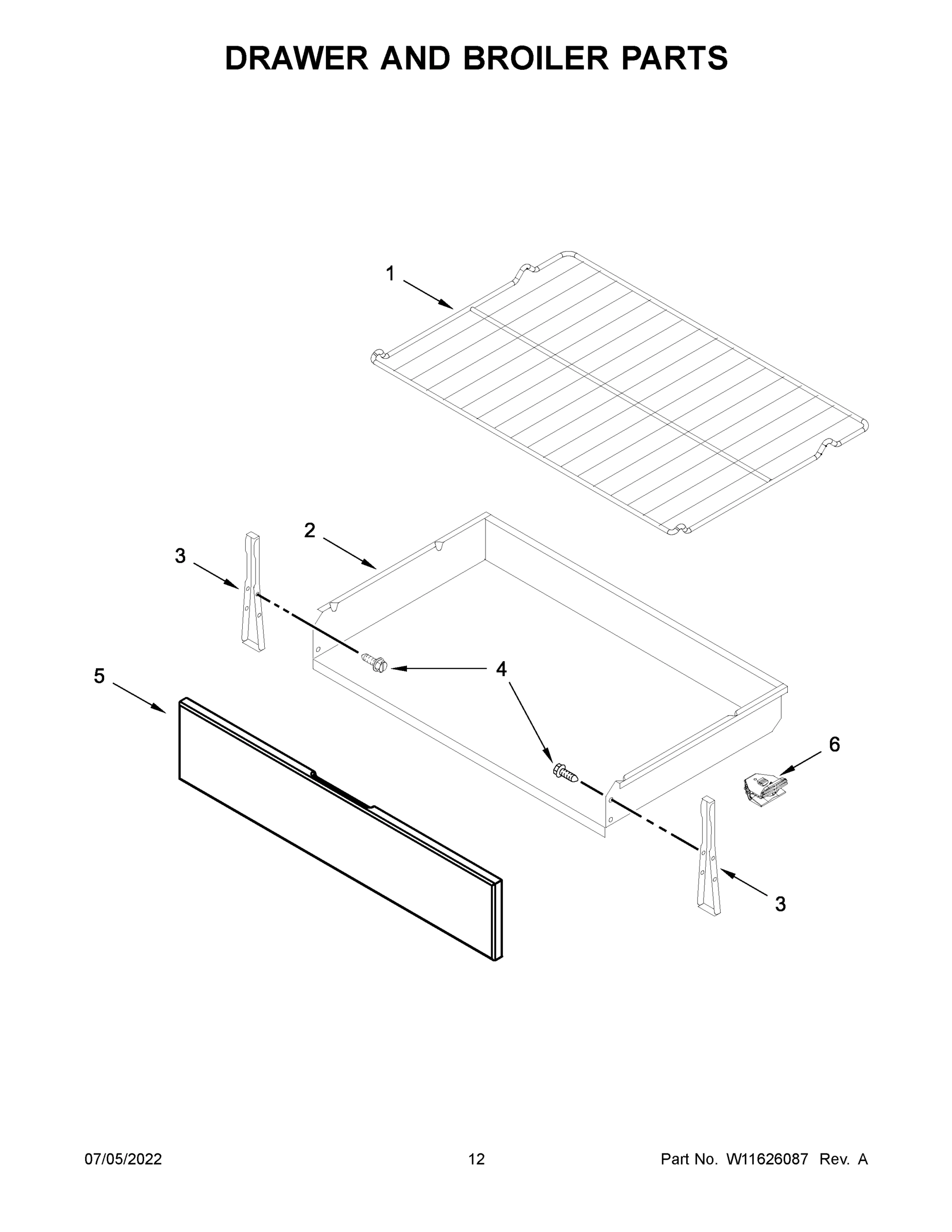 07 - DRAWER AND BROILER PARTS