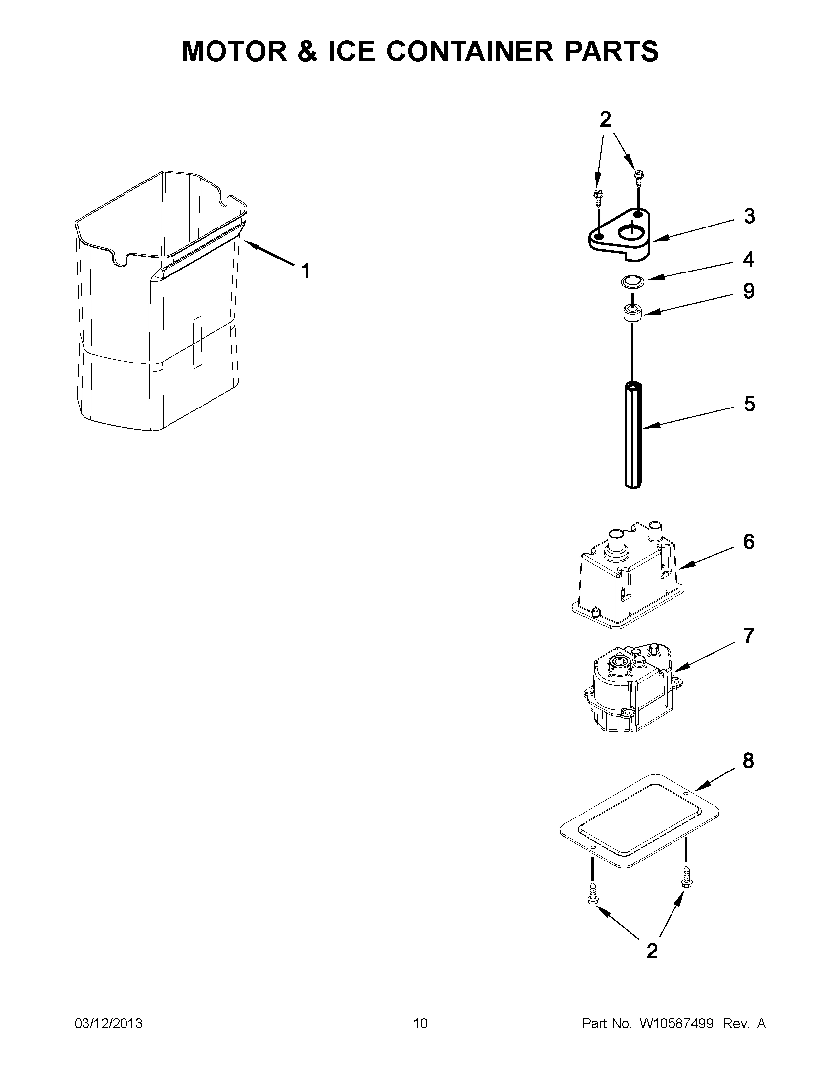 05 - MOTOR & ICE CONTAINER PARTS