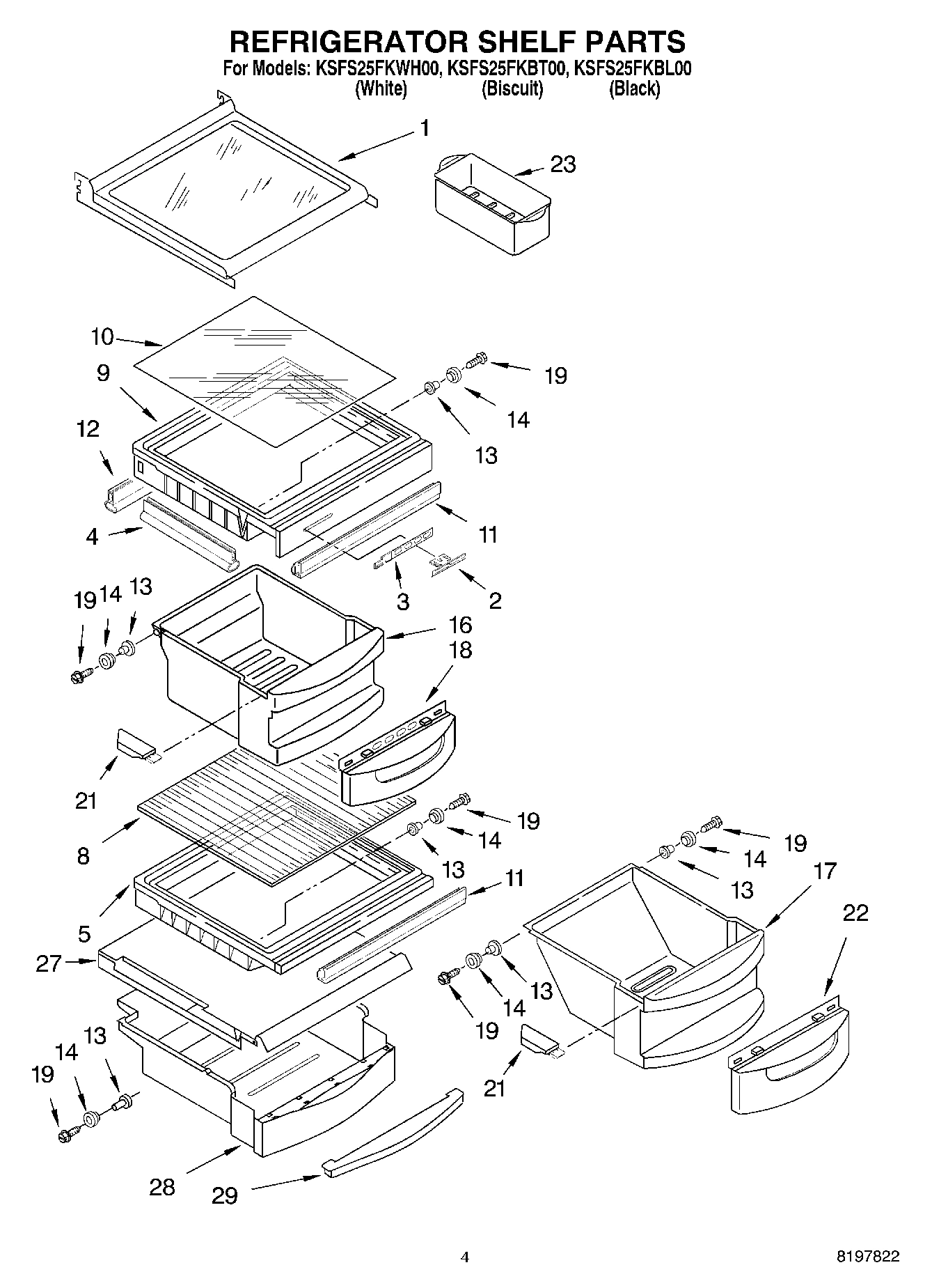 03 - REFRIGERATOR SHELF PARTS
