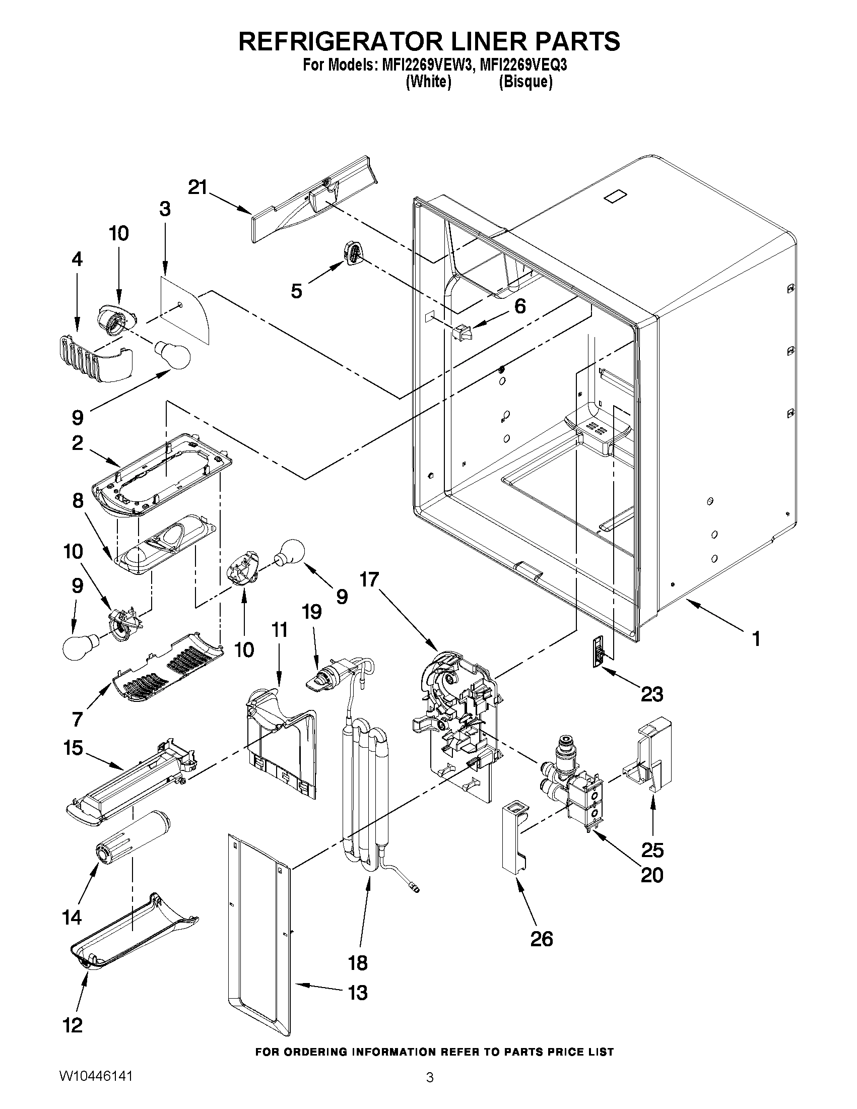 02 - REFRIGERATOR LINER PARTS