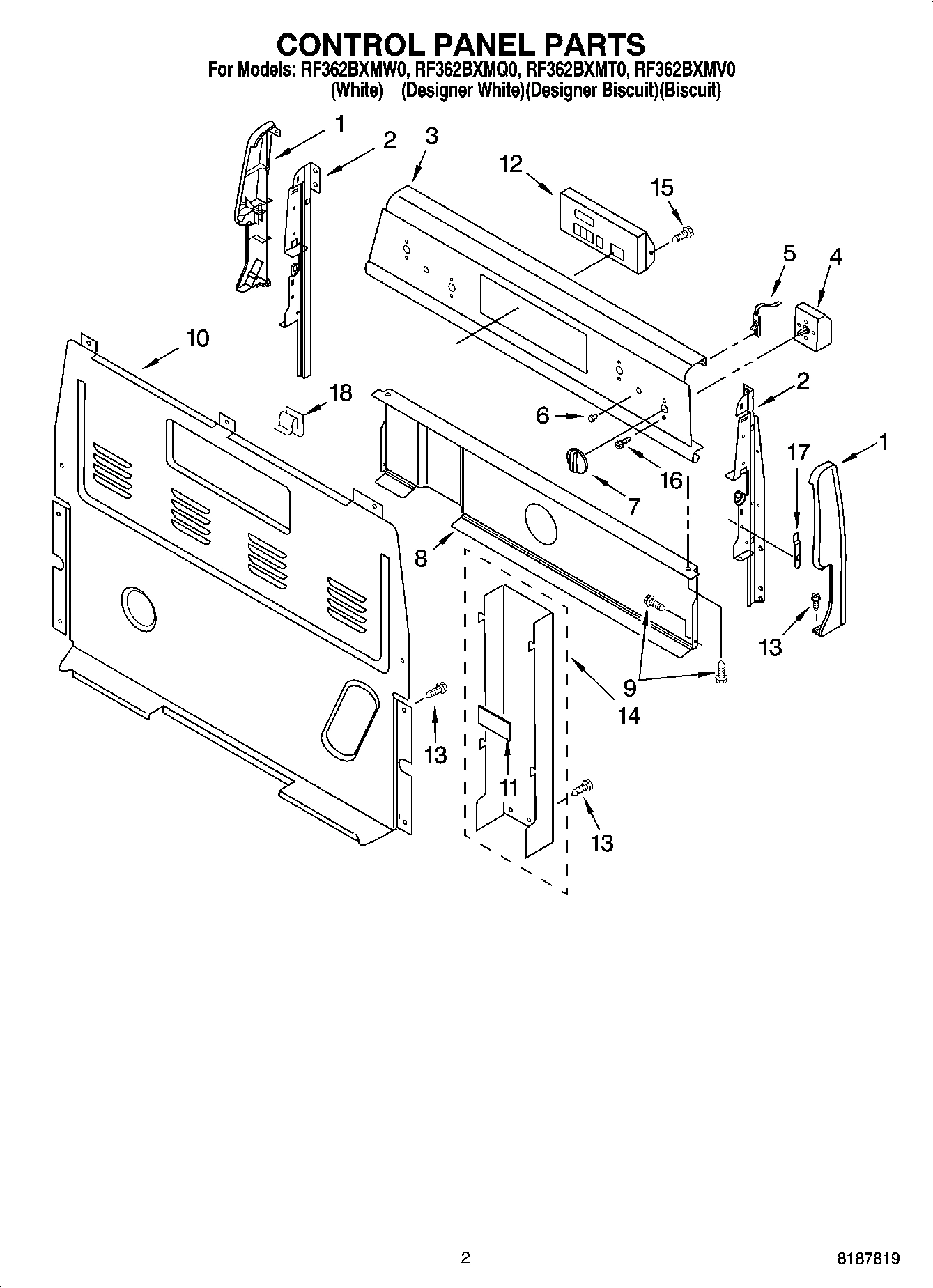 02 - CONTROL PANEL PARTS