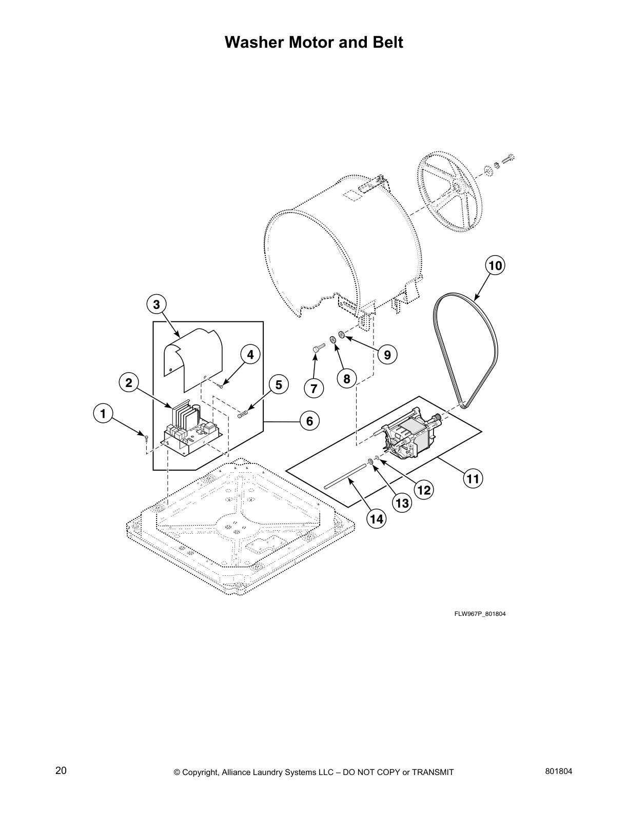 Washer Motor and Belt