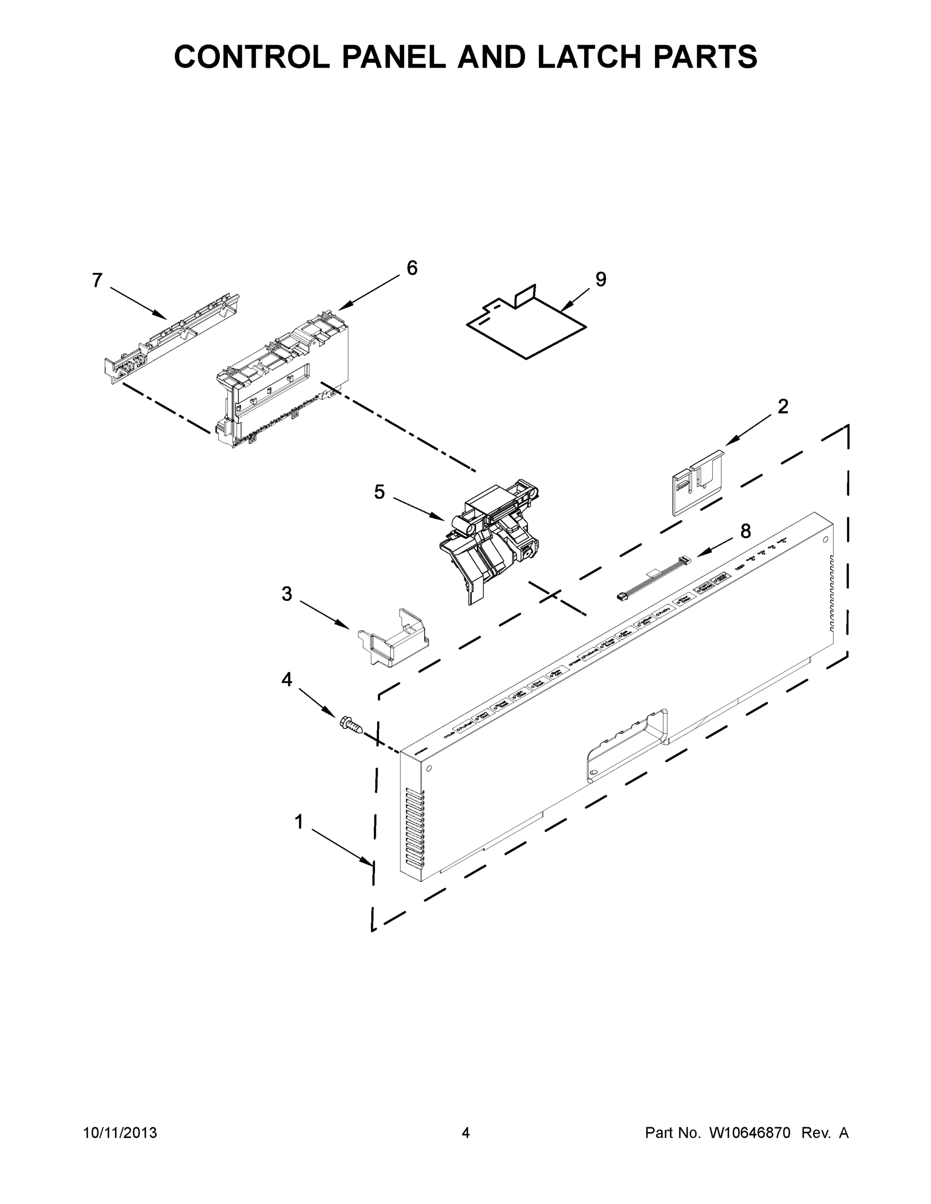 03 - CONTROL PANEL AND LATCH PARTS