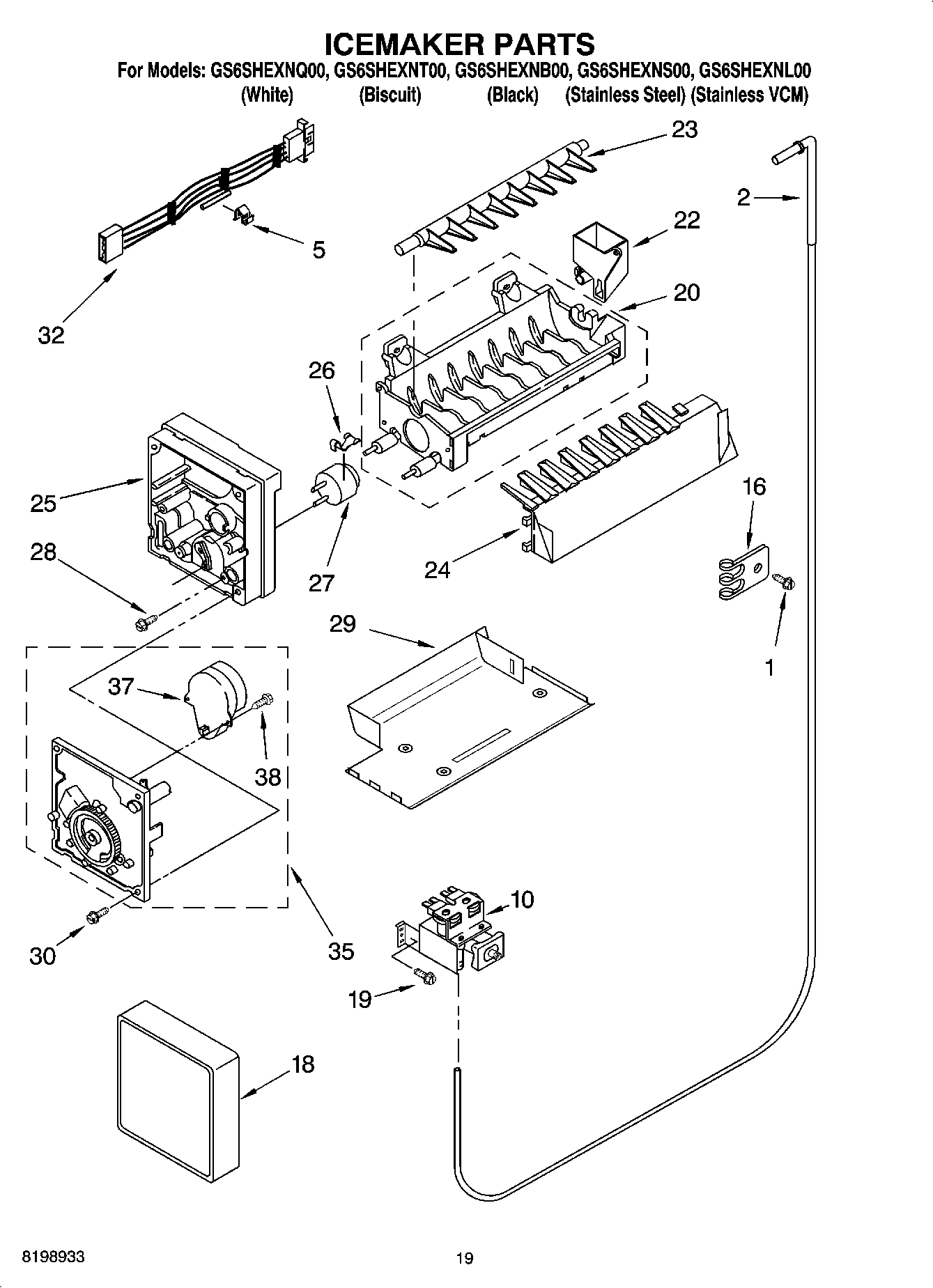 12 - ICEMAKER PARTS, OPTIONAL PARTS
