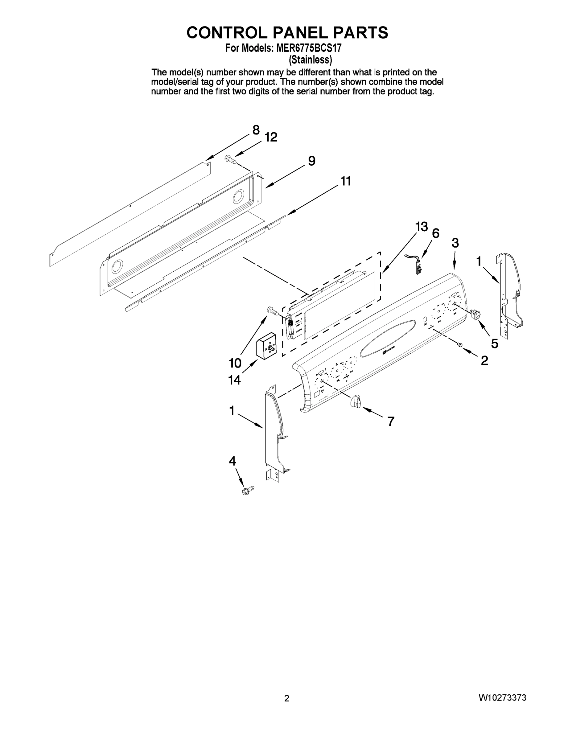 02 - CONTROL PANEL PARTS