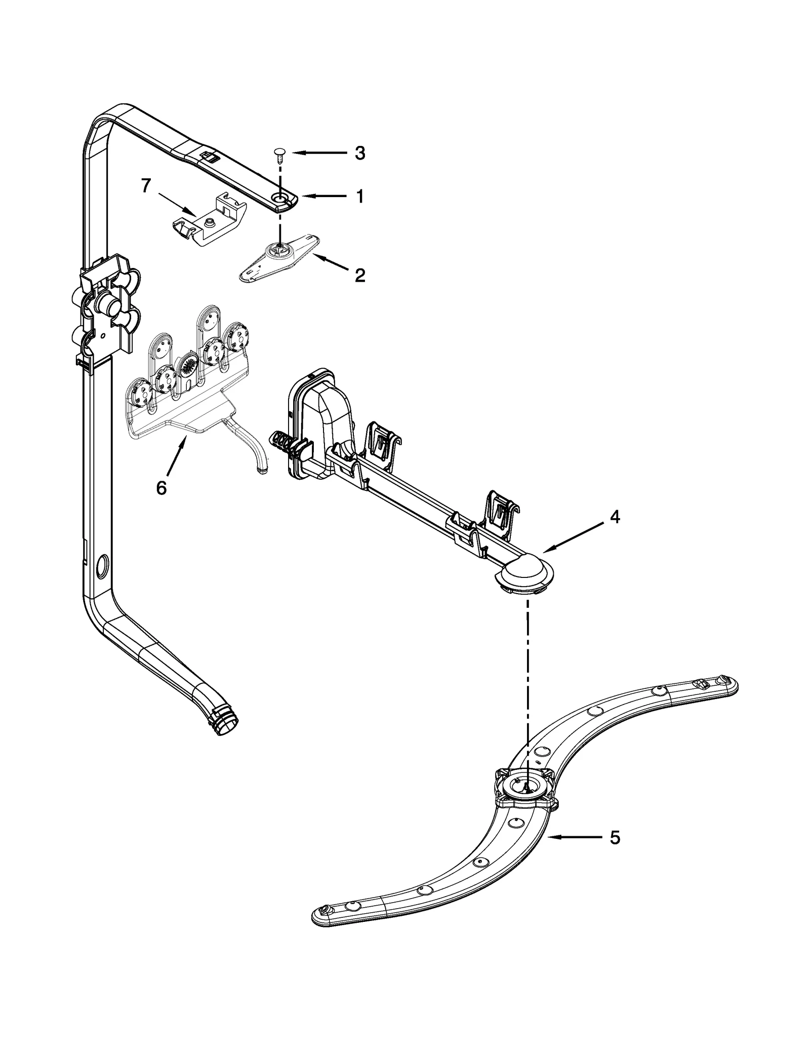 UPPER WASH AND RINSE PARTS