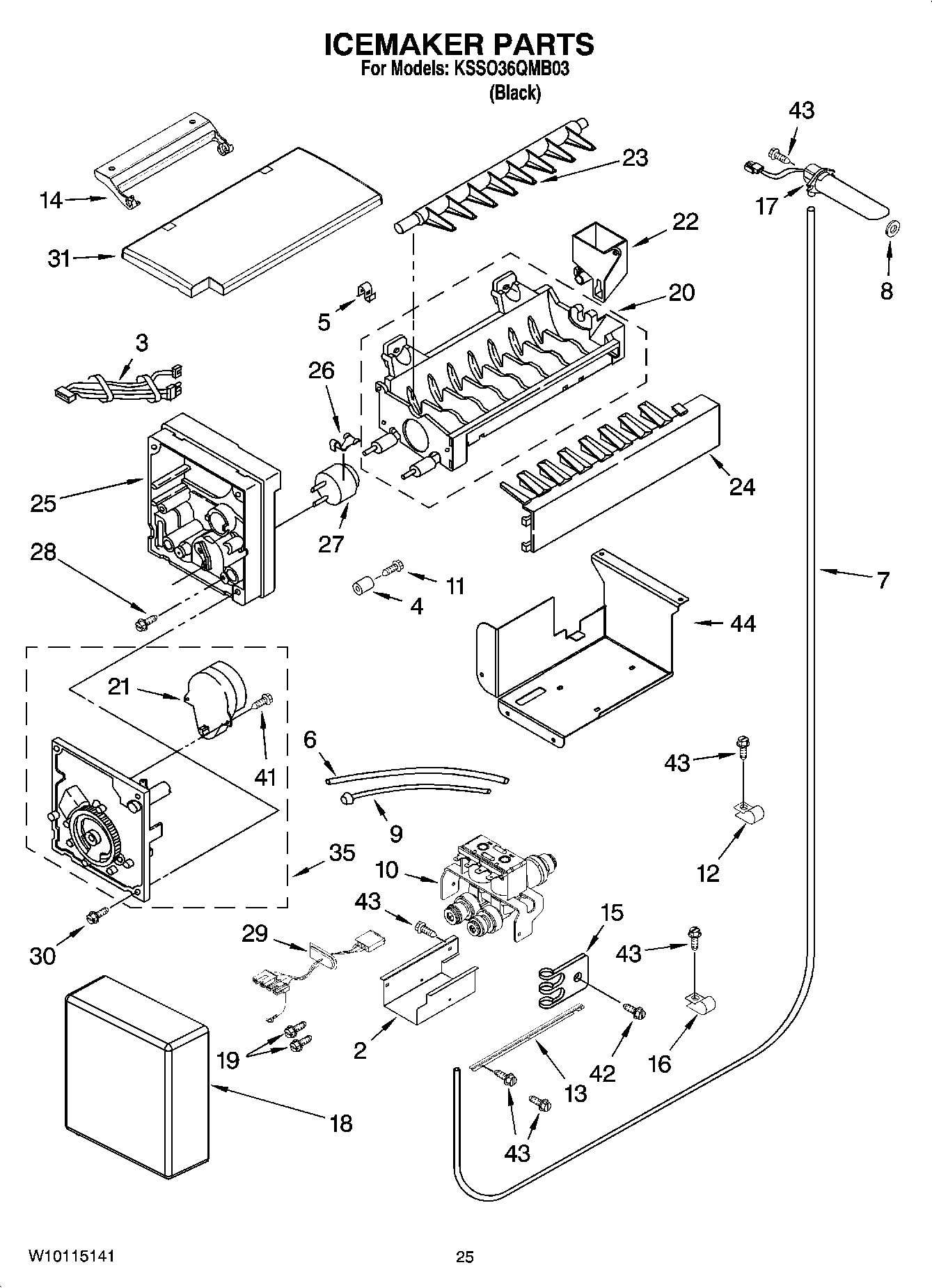 15 - ICEMAKER PARTS
