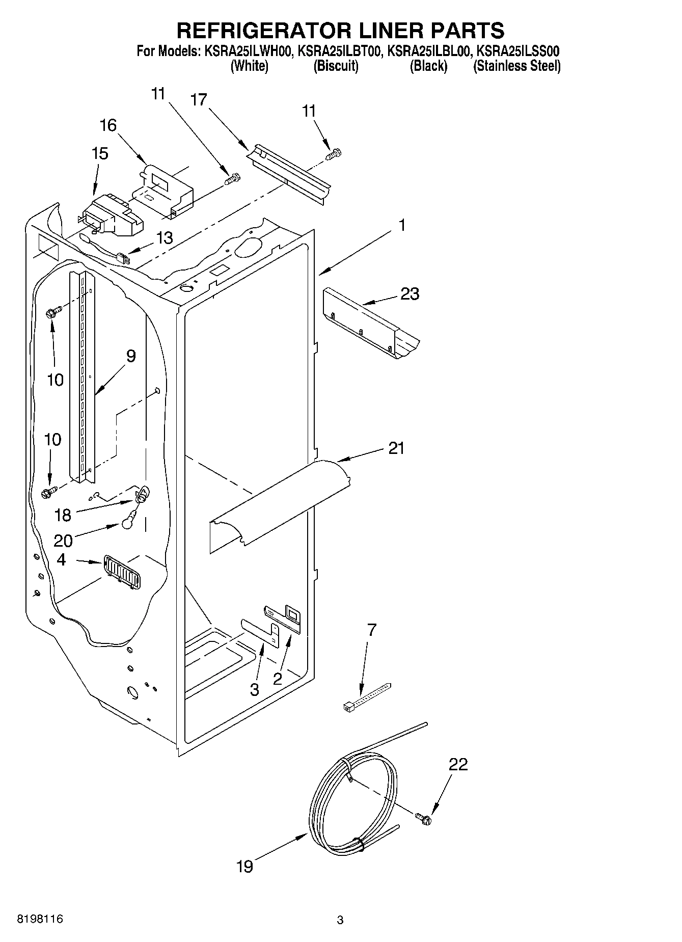 02 - REFRIGERATOR LINER PARTS