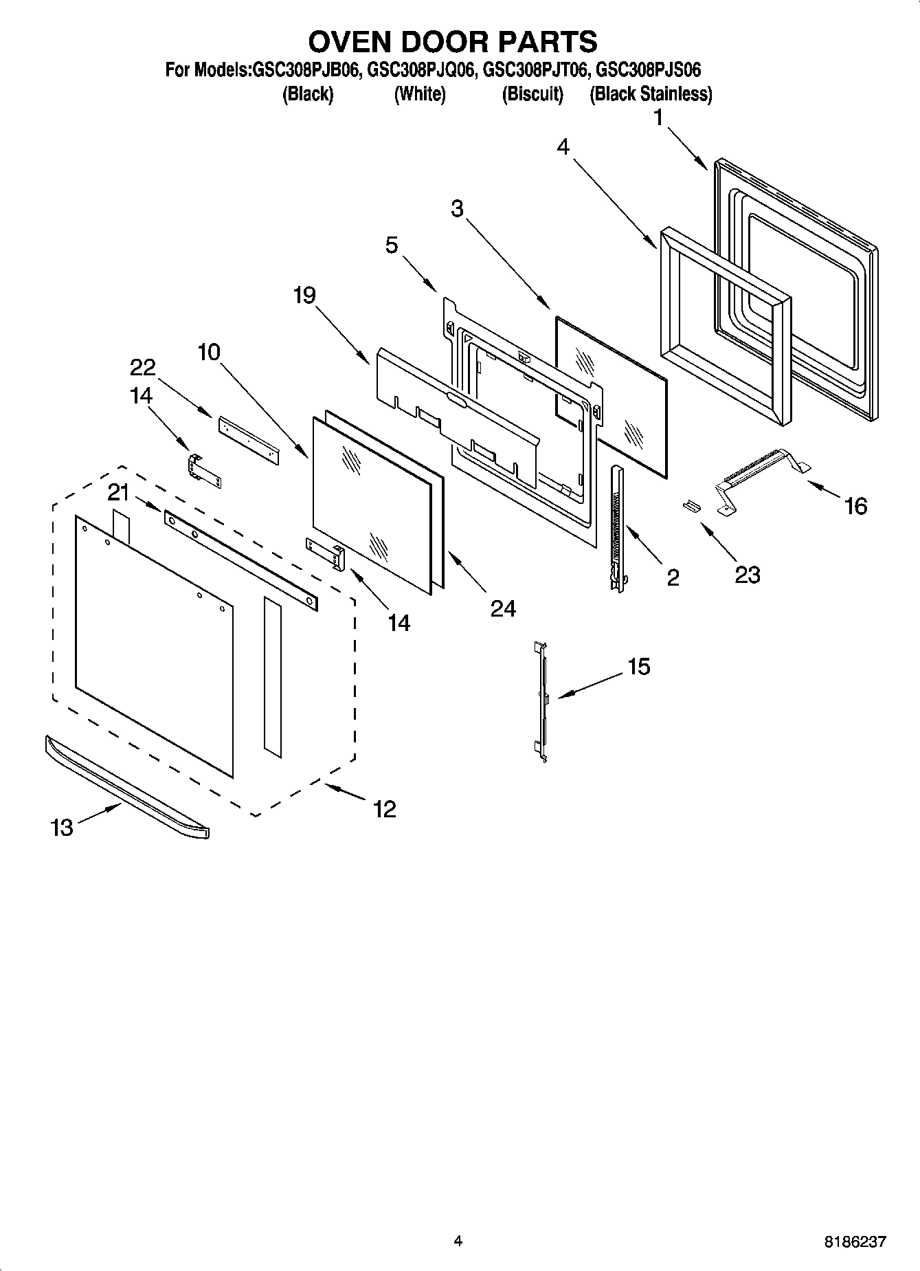 03 - OVEN DOOR PARTS