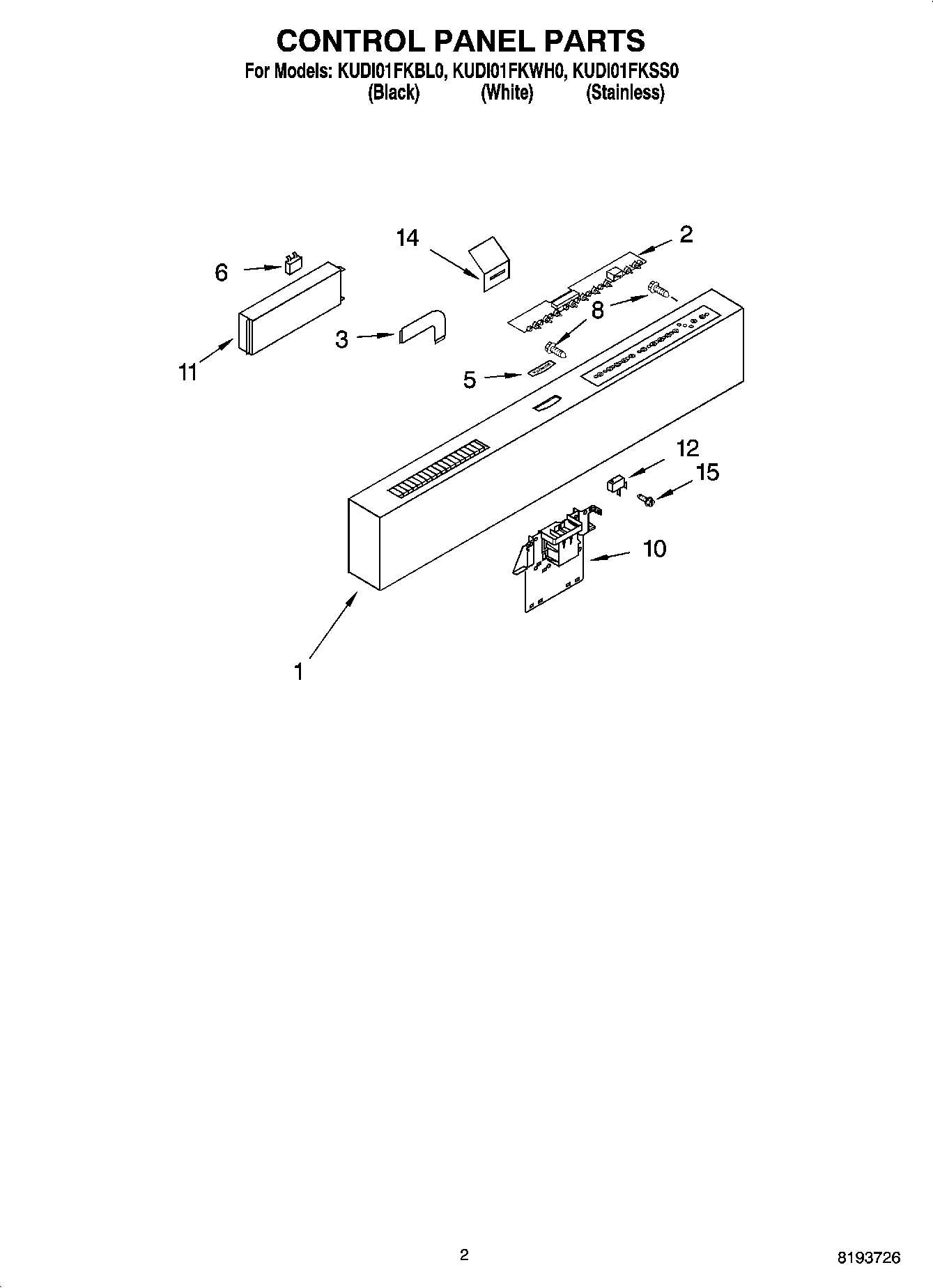 02 - CONTROL PANEL PARTS