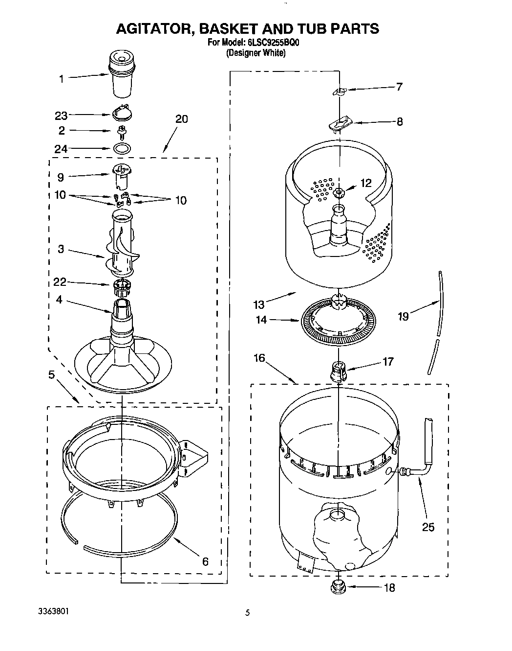 04 - AGITATOR, BASKET AND TUB