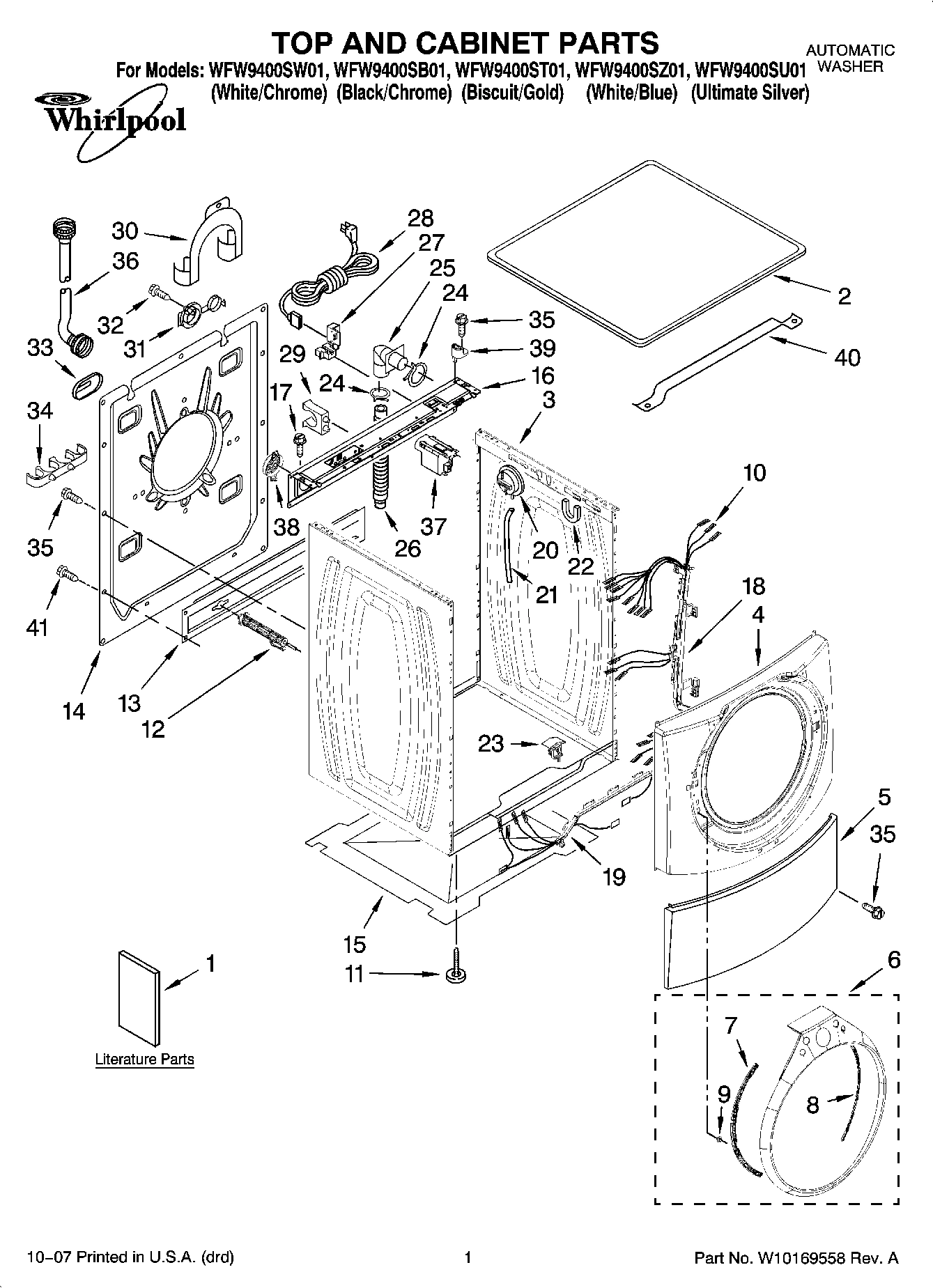 01 - TOP AND CABINET PARTS