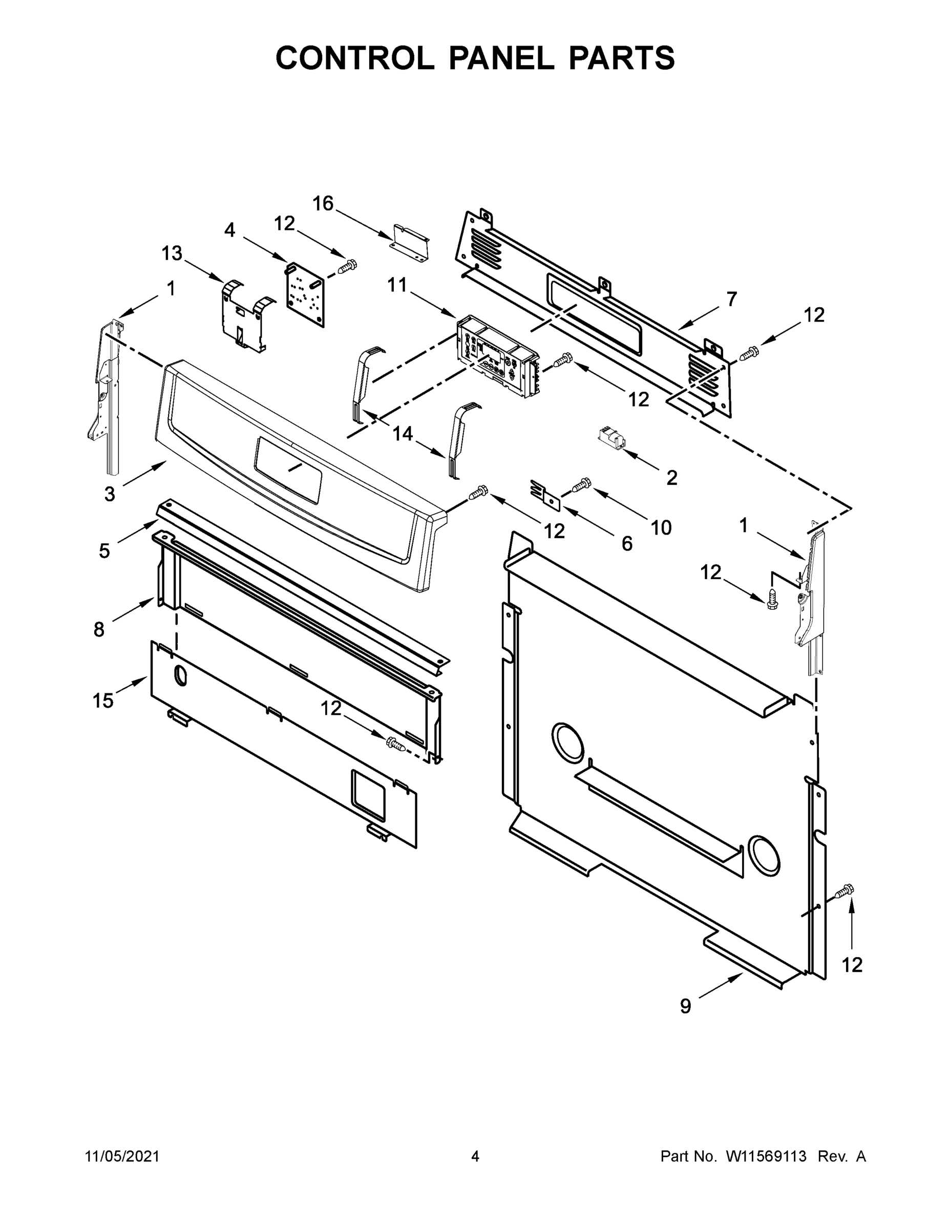 03 - CONTROL PANEL PARTS