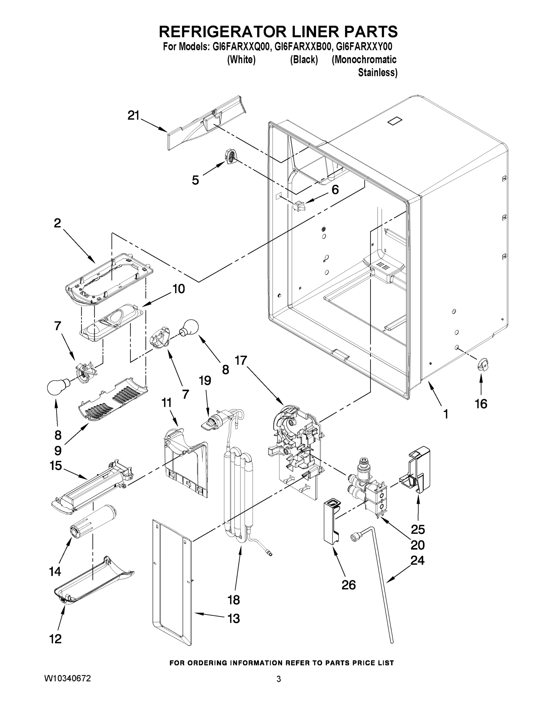 02 - REFRIGERATOR LINER PARTS