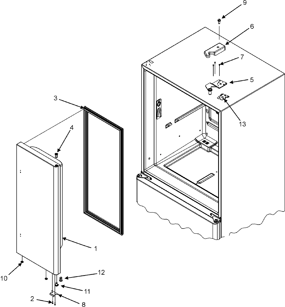 14 - RIGHT REFRIGERATOR DOOR