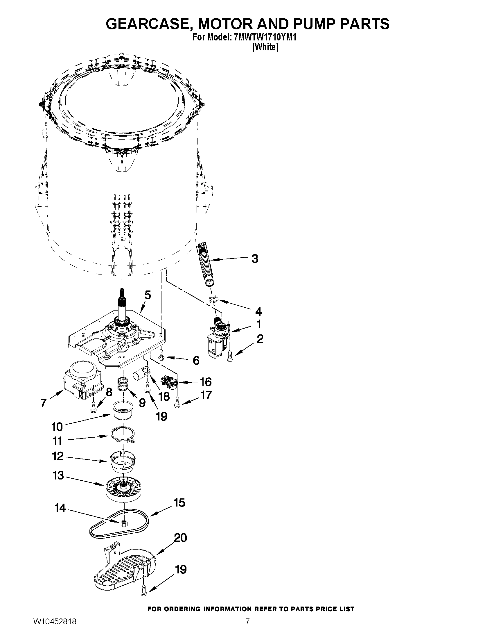 04 - GEARCASE, MOTOR AND PUMP PARTS