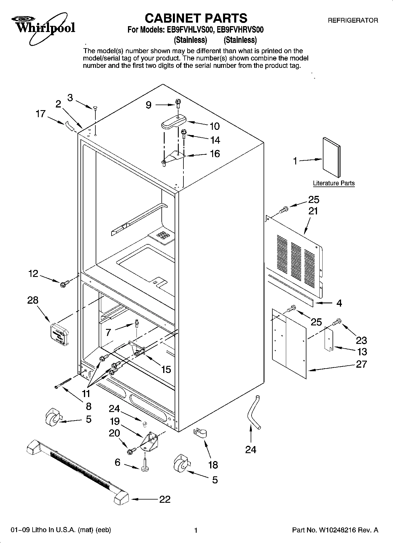 01 - CABINET PARTS