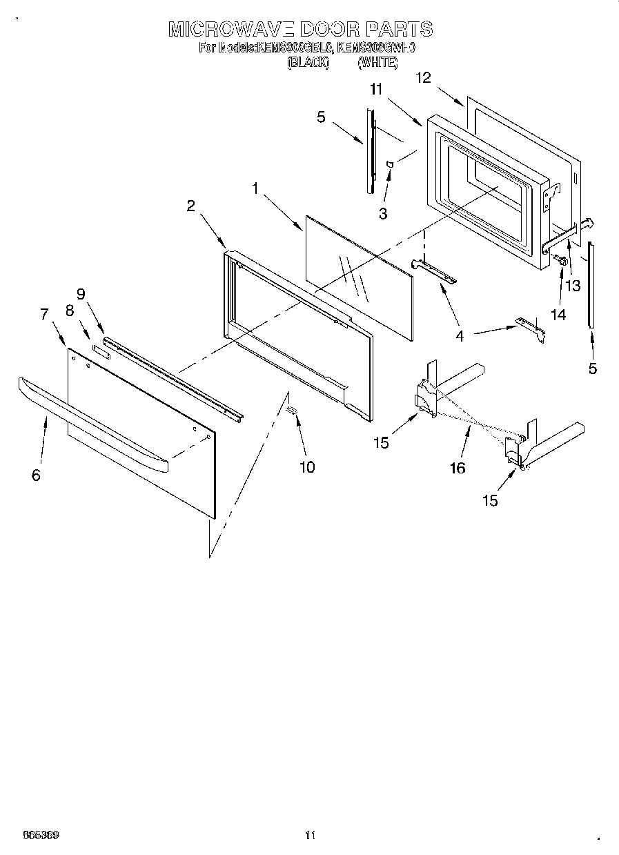 09 - MICROWAVE DOOR, OPTIONAL