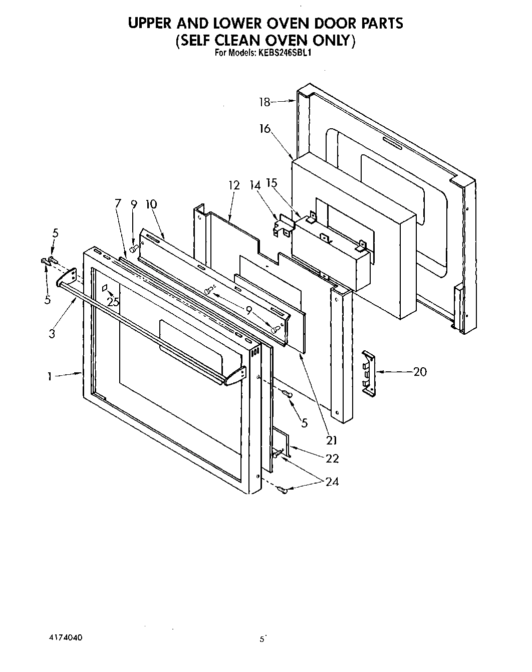 05 - UPPER AND LOWER OVEN DOOR , LIT/OPTIONAL