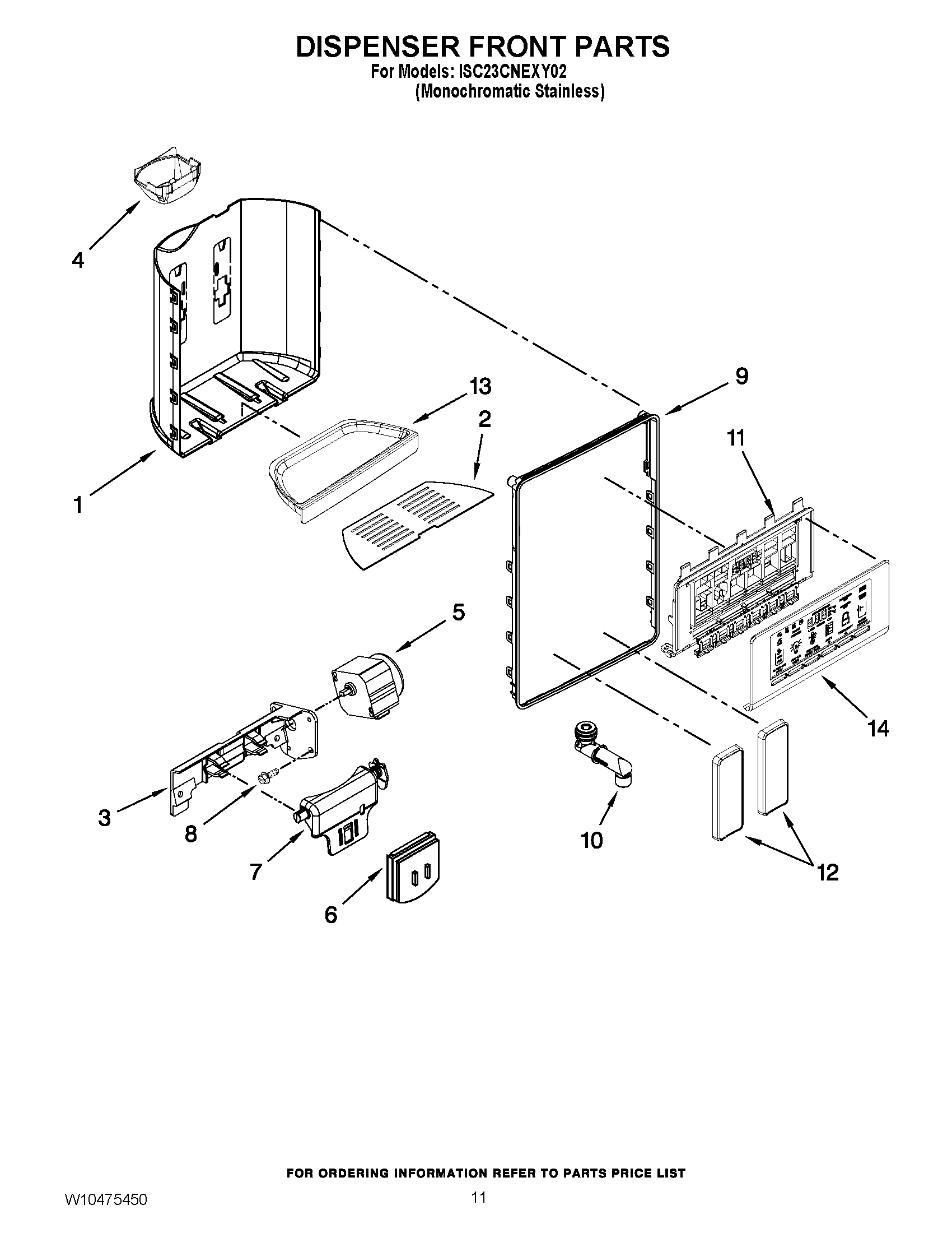 08 - DISPENSER FRONT PARTS