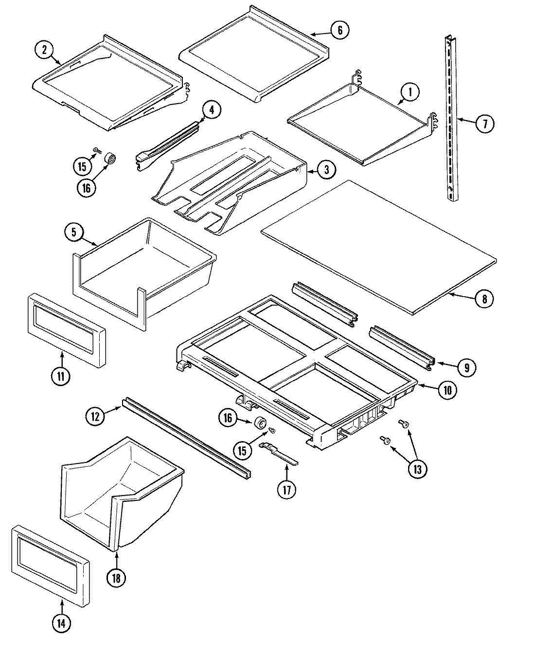 10 - SHELVES & ACCESSORIES (BISQUE)
