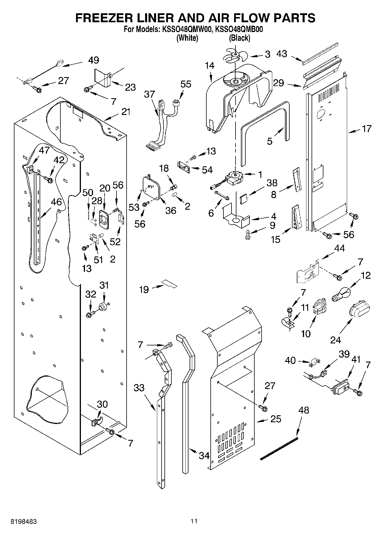 08 - FREEZER LINER AND AIR FLOW PARTS