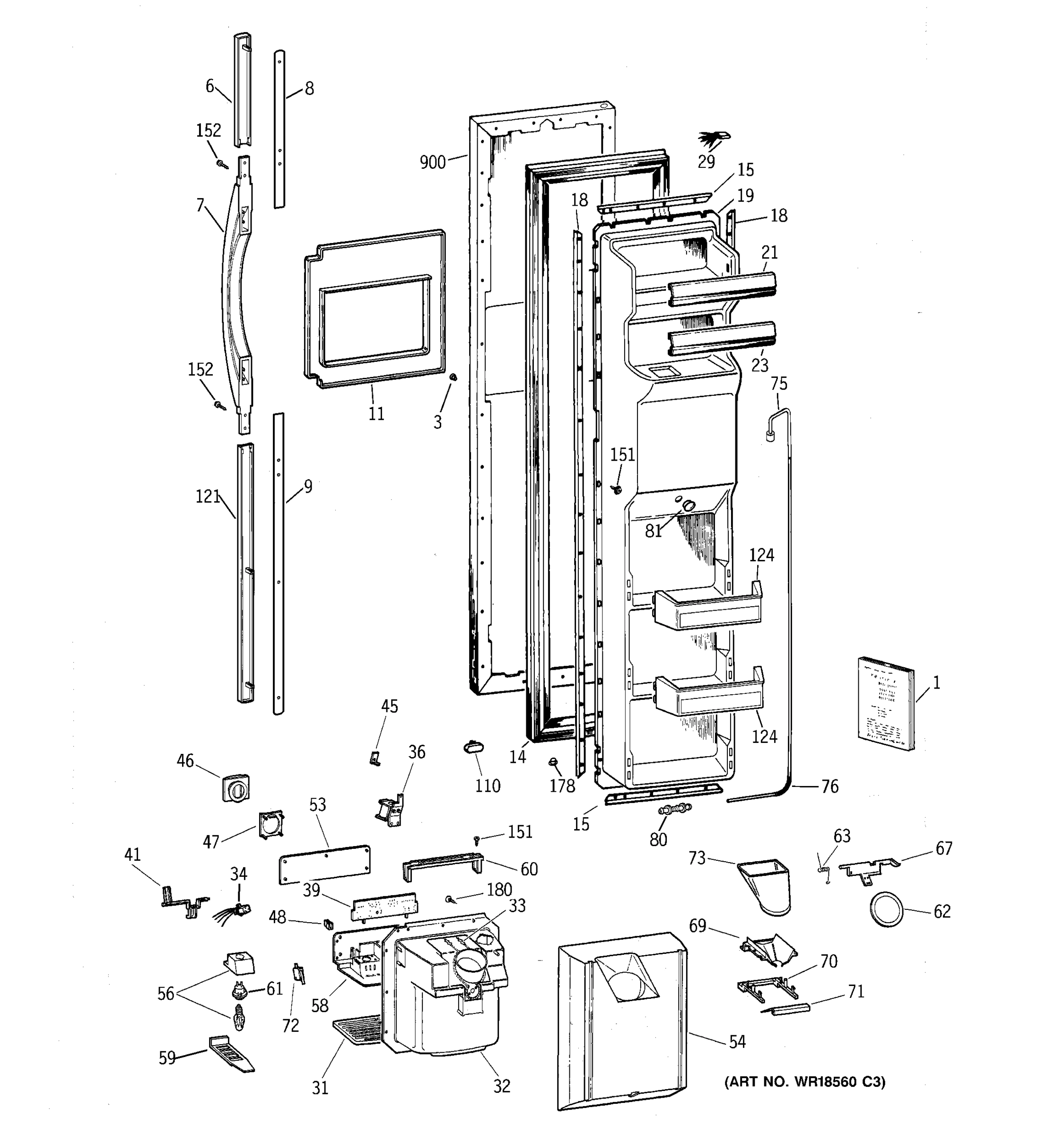 FREEZER DOOR