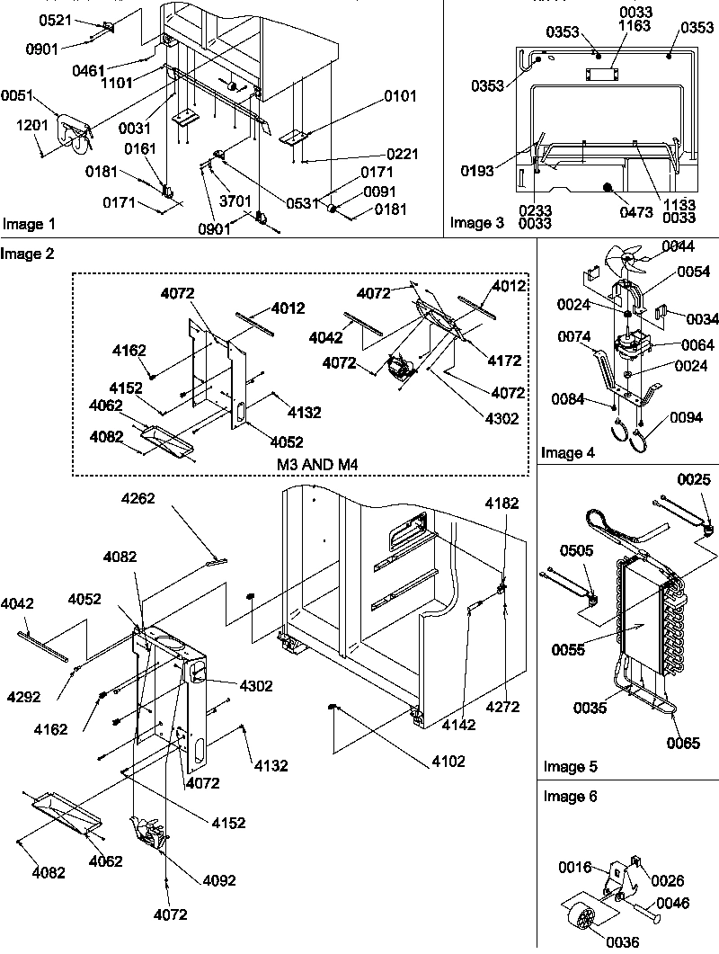 04 - DRAIN SYSTEMS, ROLLERS, AND EVAP ASSY