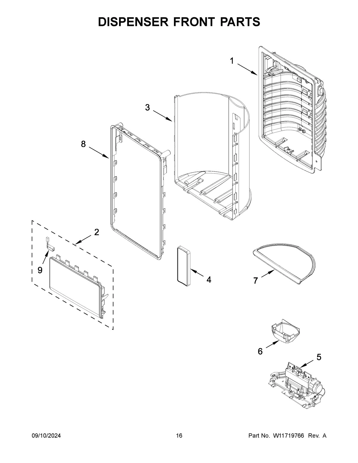 09 - DISPENSER FRONT PARTS