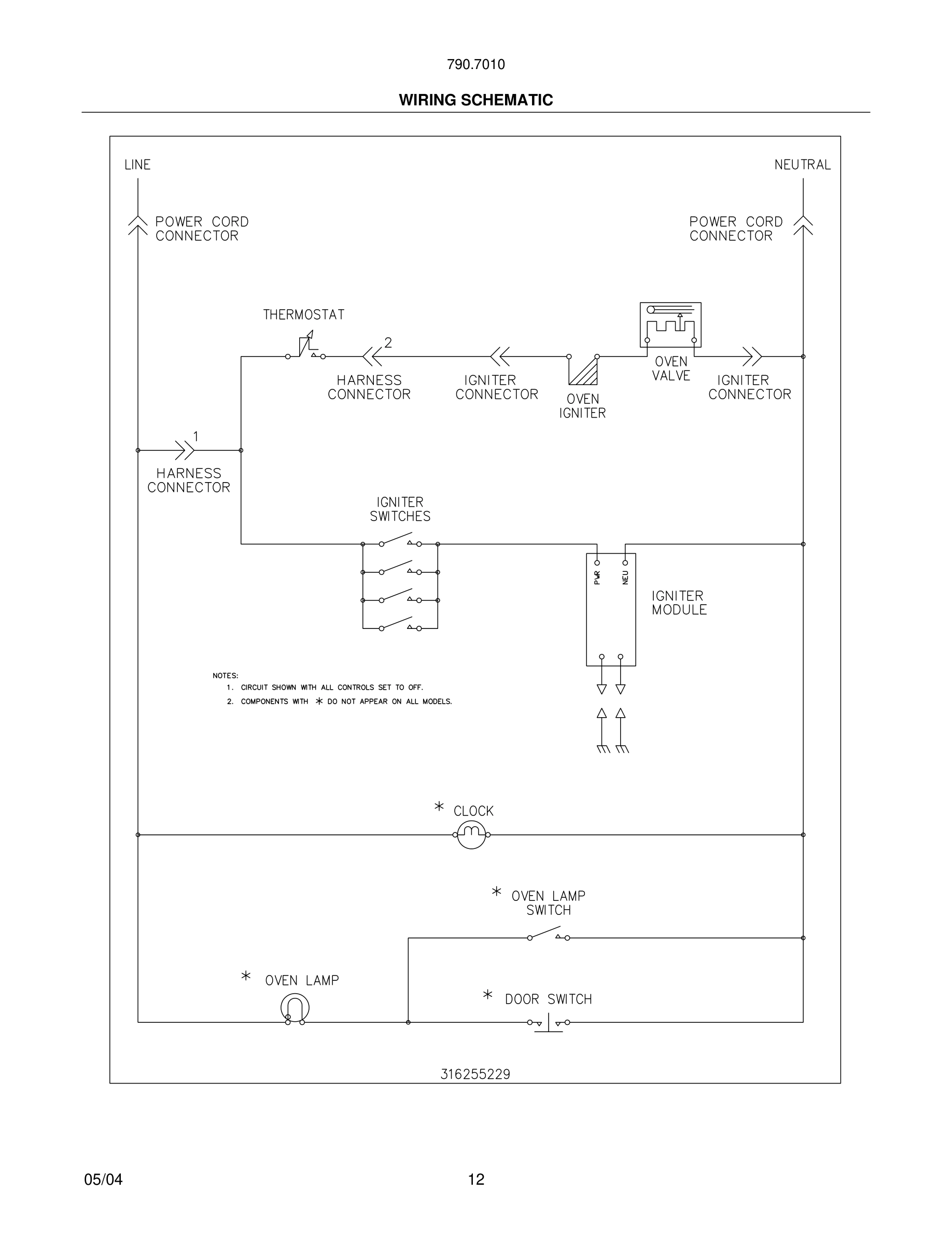 12 - WIRING SCHEMATIC