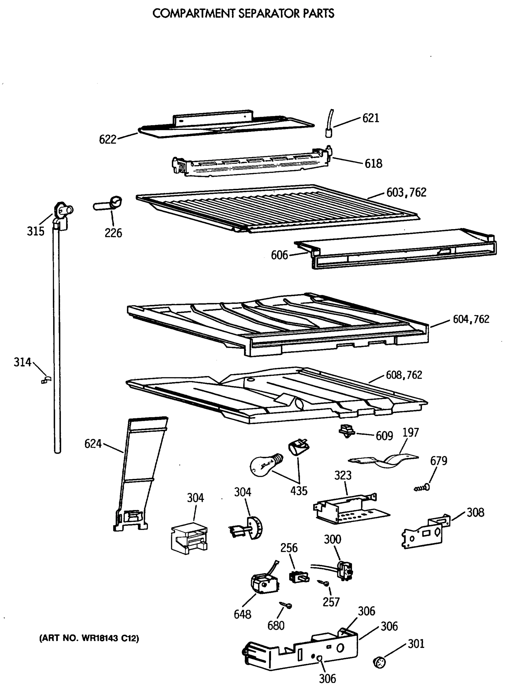 COMPARTMENT SEPARATOR PARTS