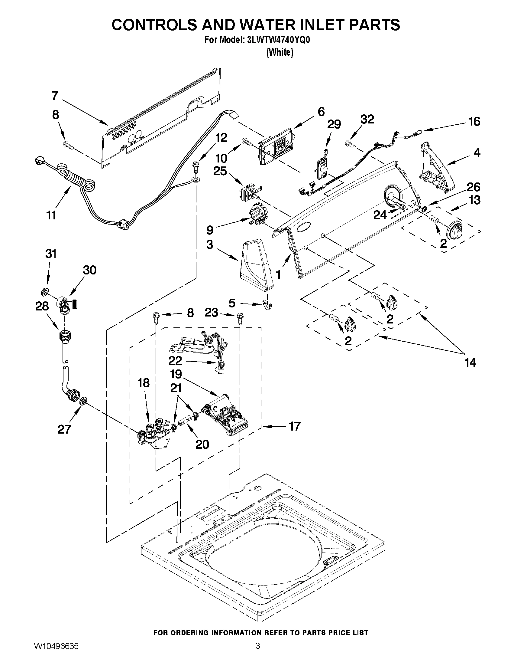02 - CONTROLS AND WATER INLET PARTS
