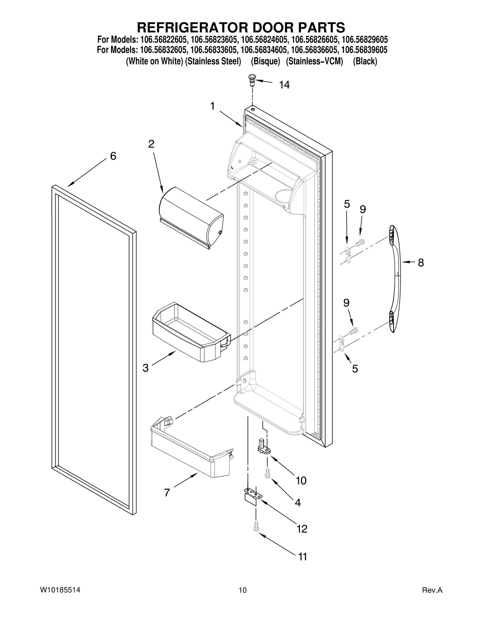 REFRIGERATOR DOOR PARTS